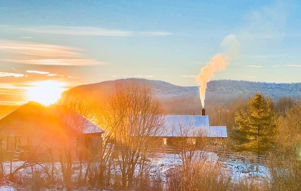 Our farm in winter. X country ski from our door on Willoughby forest maintained trails