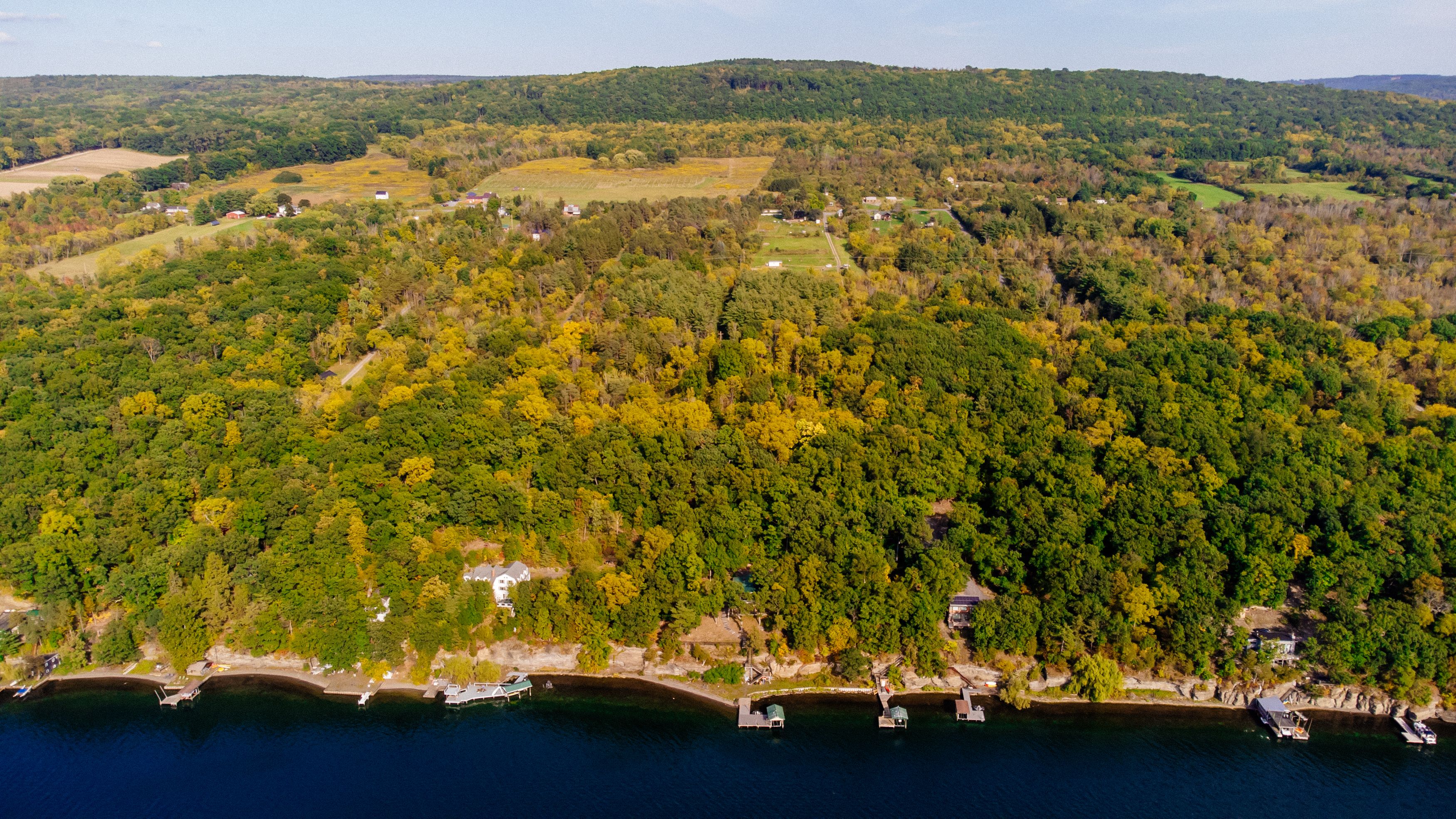 View of 414 from above the lake.
