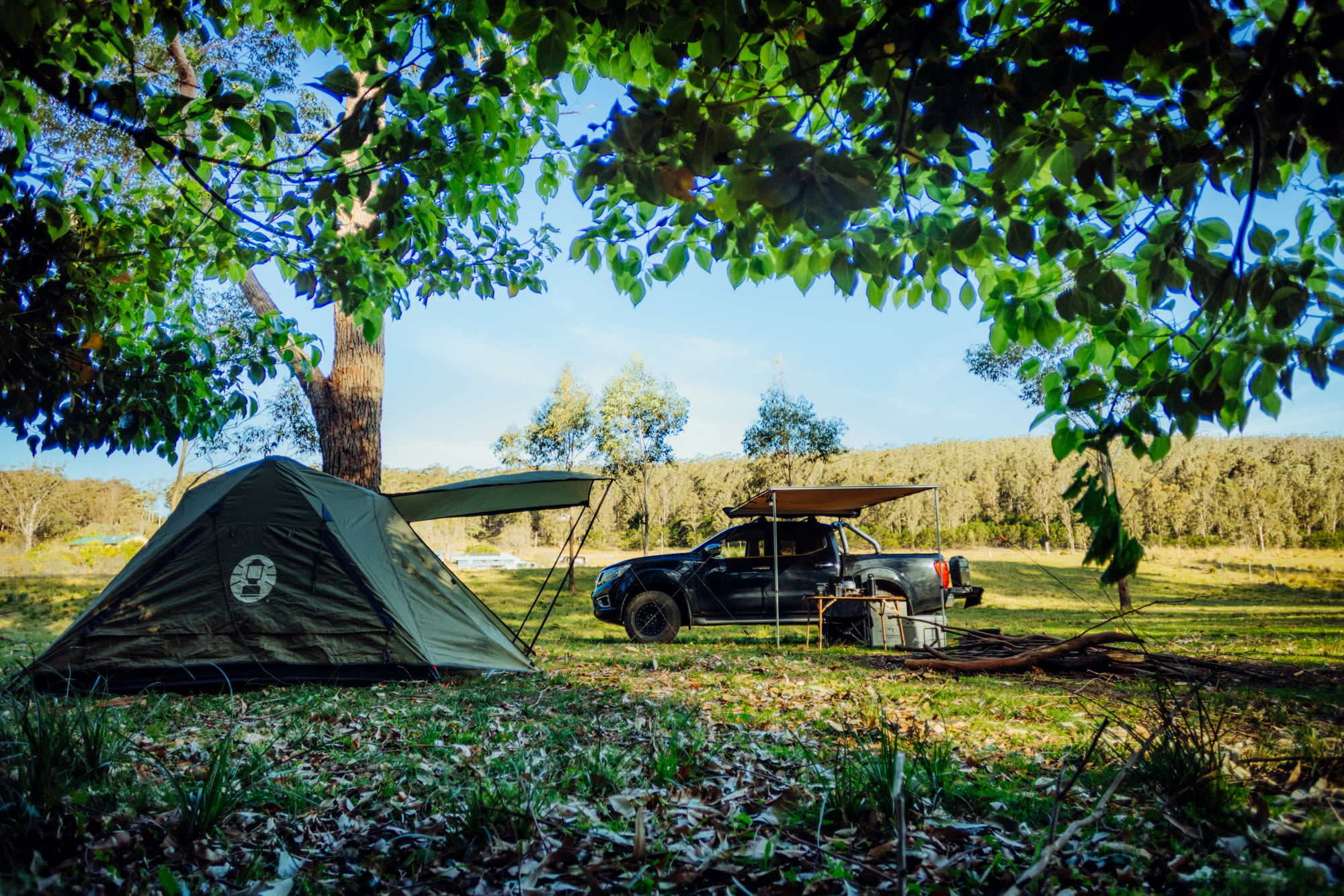 camp setup from different angle