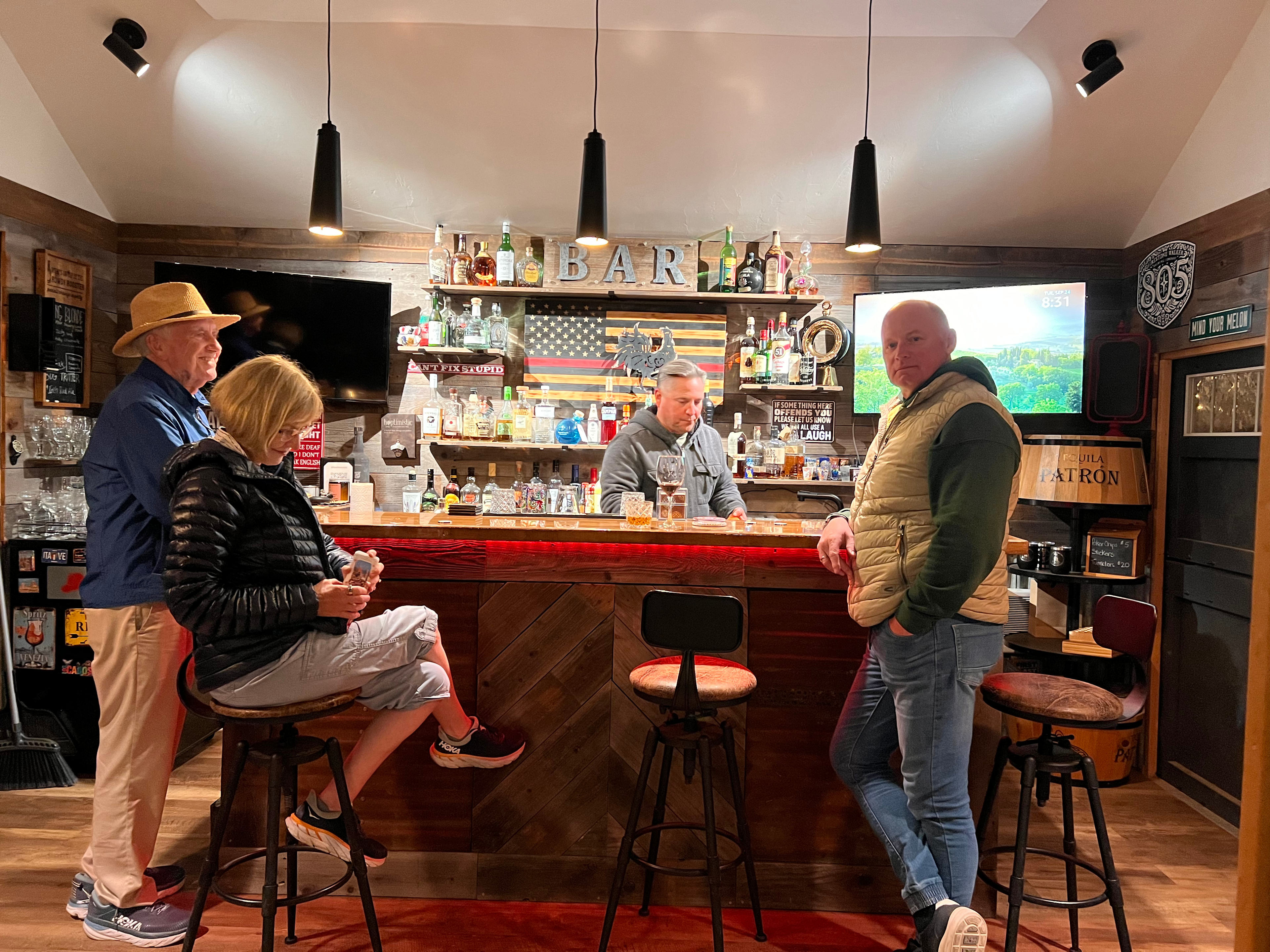 Chilling with our host