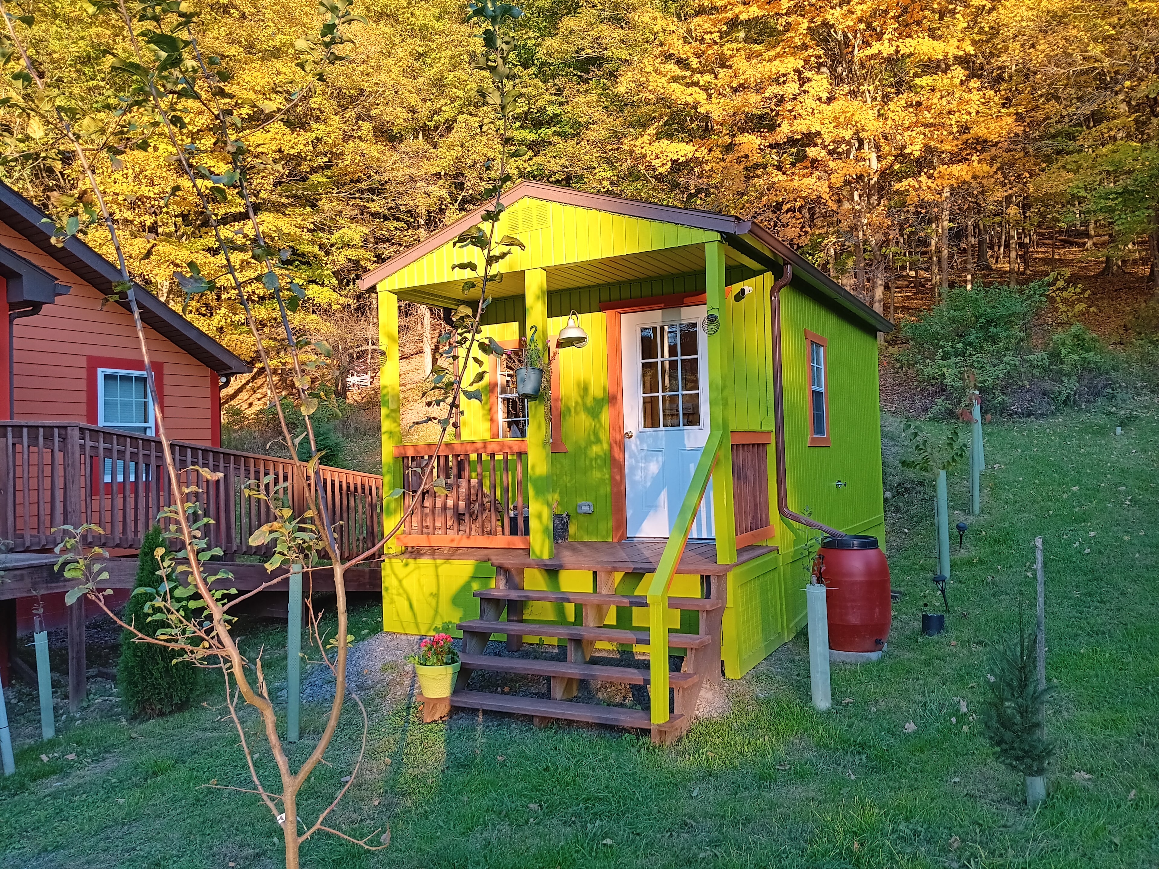 The WaterShed offers bathrooms, hot water shower and kitchenette, with microwave, small fridge, coffee maker and more.