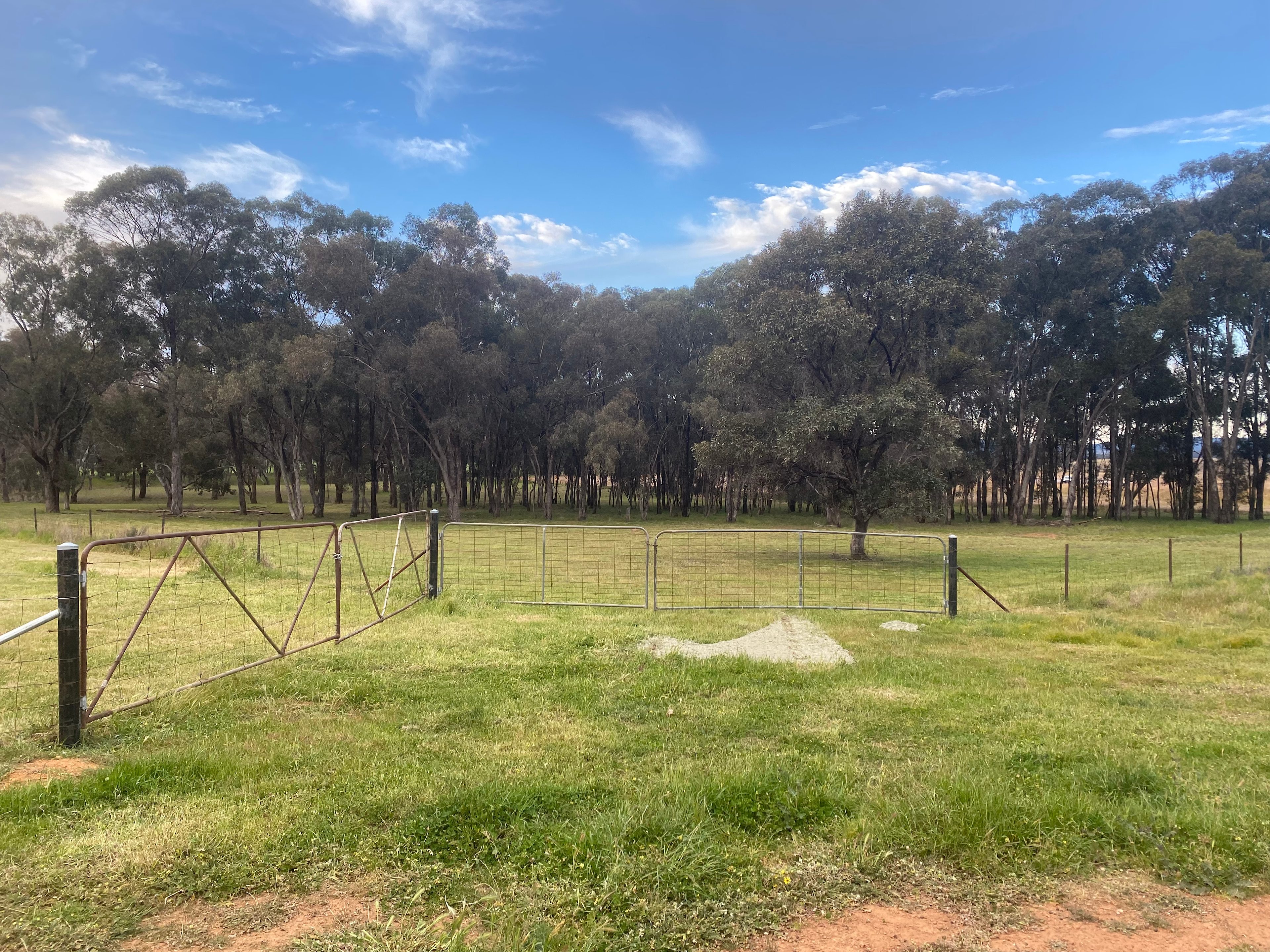 Double gates to camping area