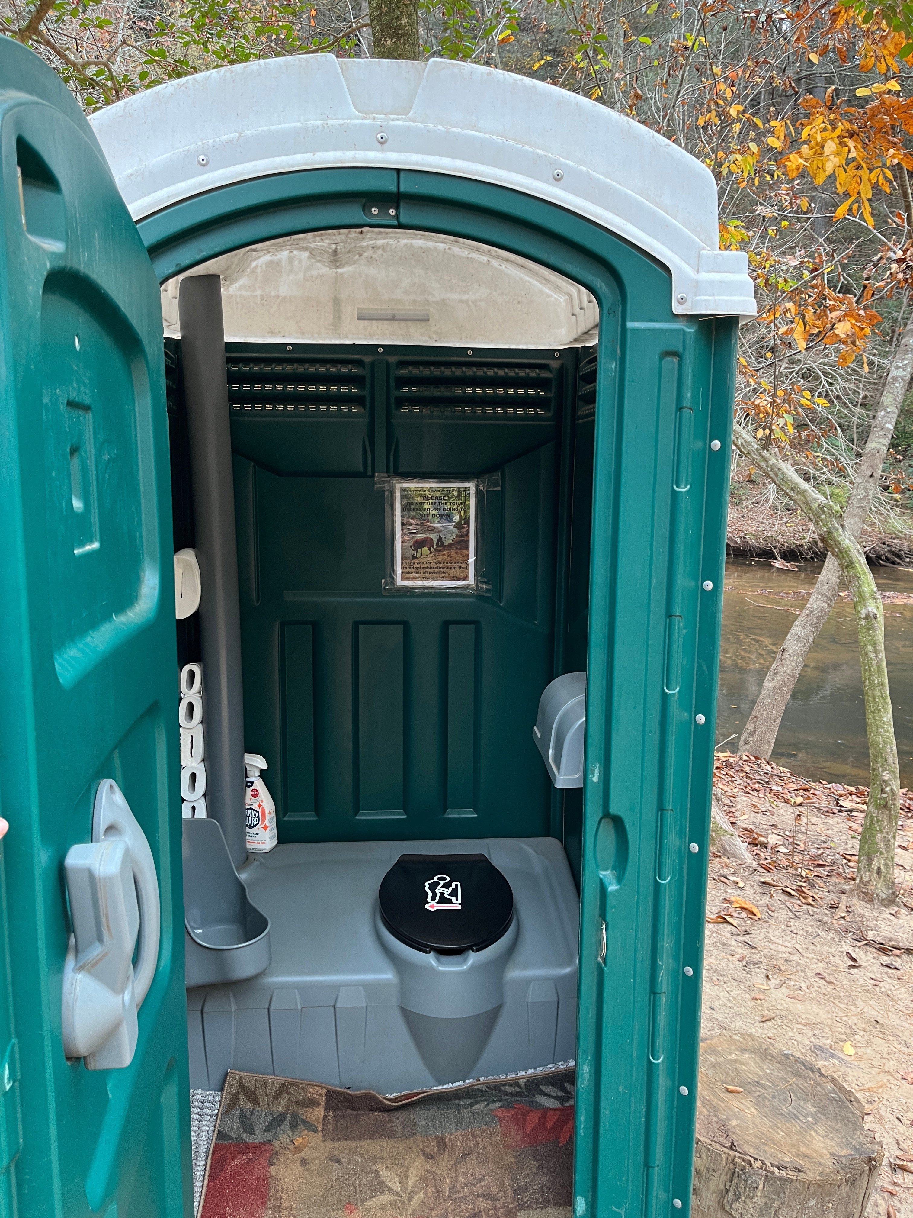 Very clean restroom.