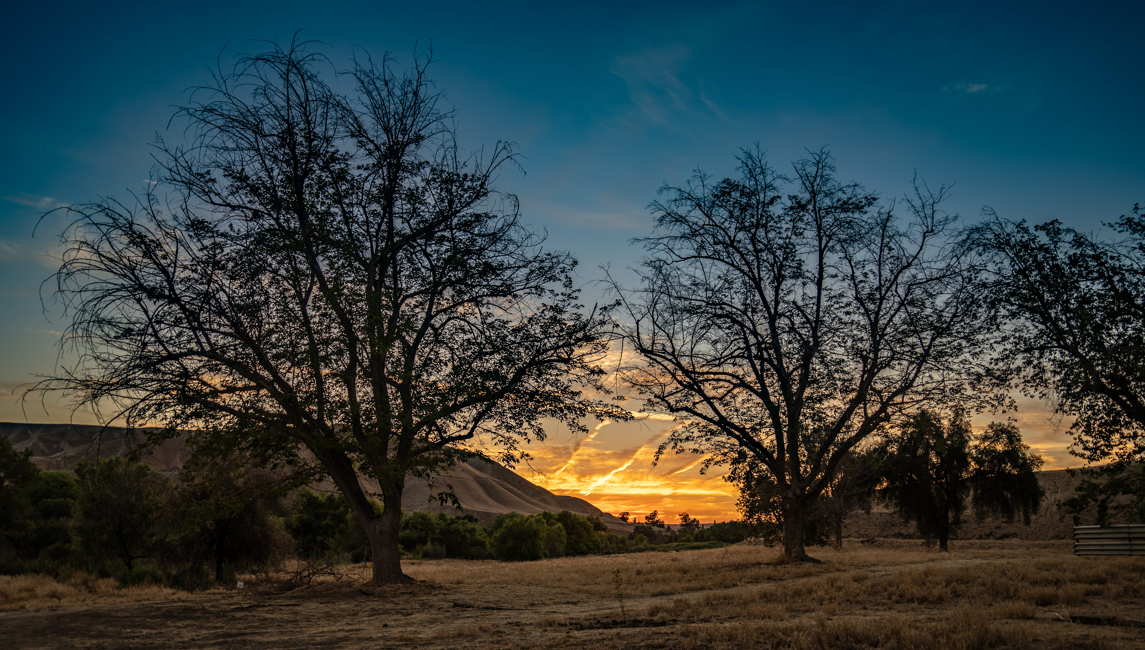 View of the west side of the property during fall. Beyond our fence line is 200 county owned acres to hike and explore, with plenty of river access.