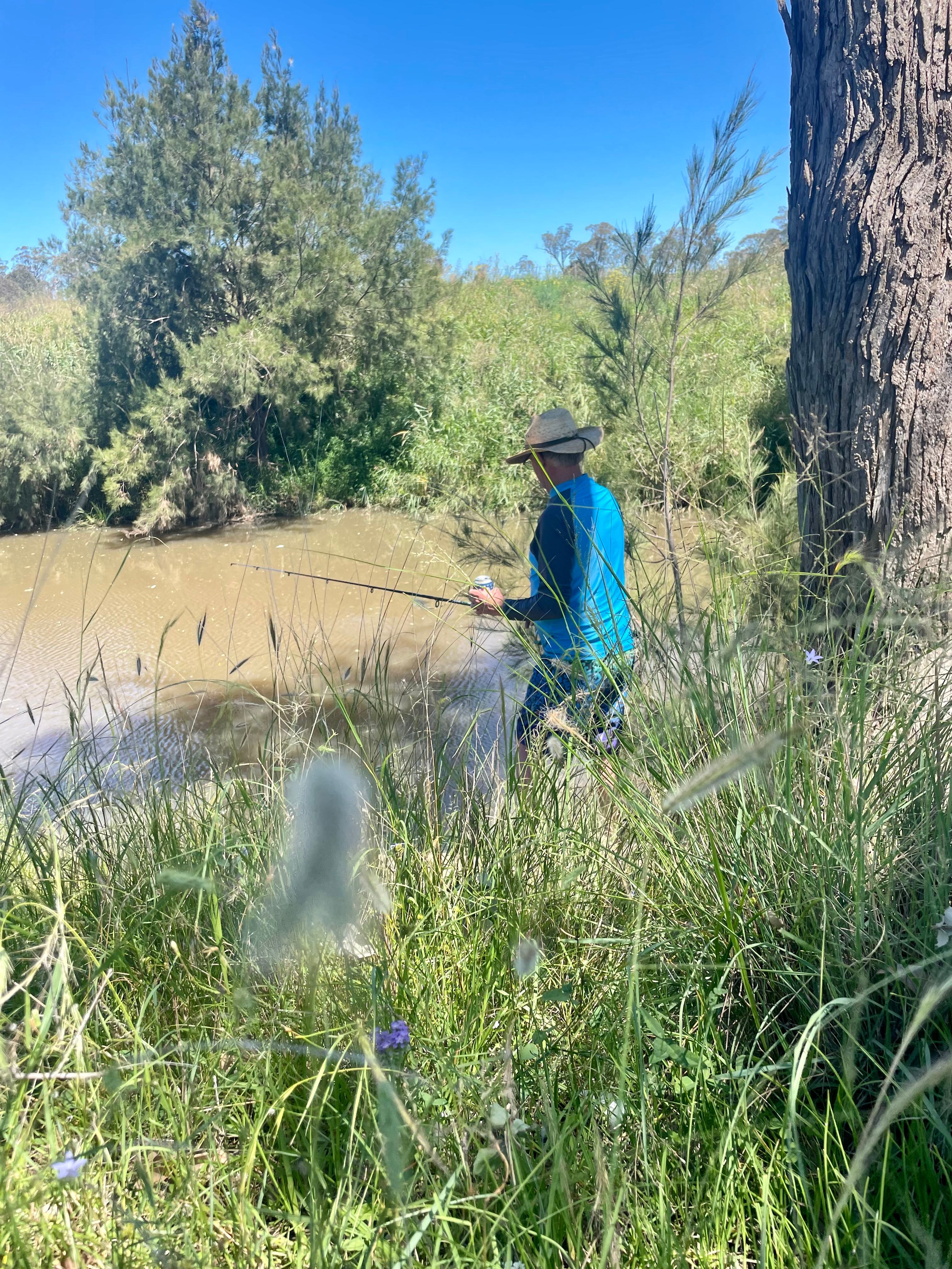 The fishing was good. We even saw a platypus. 