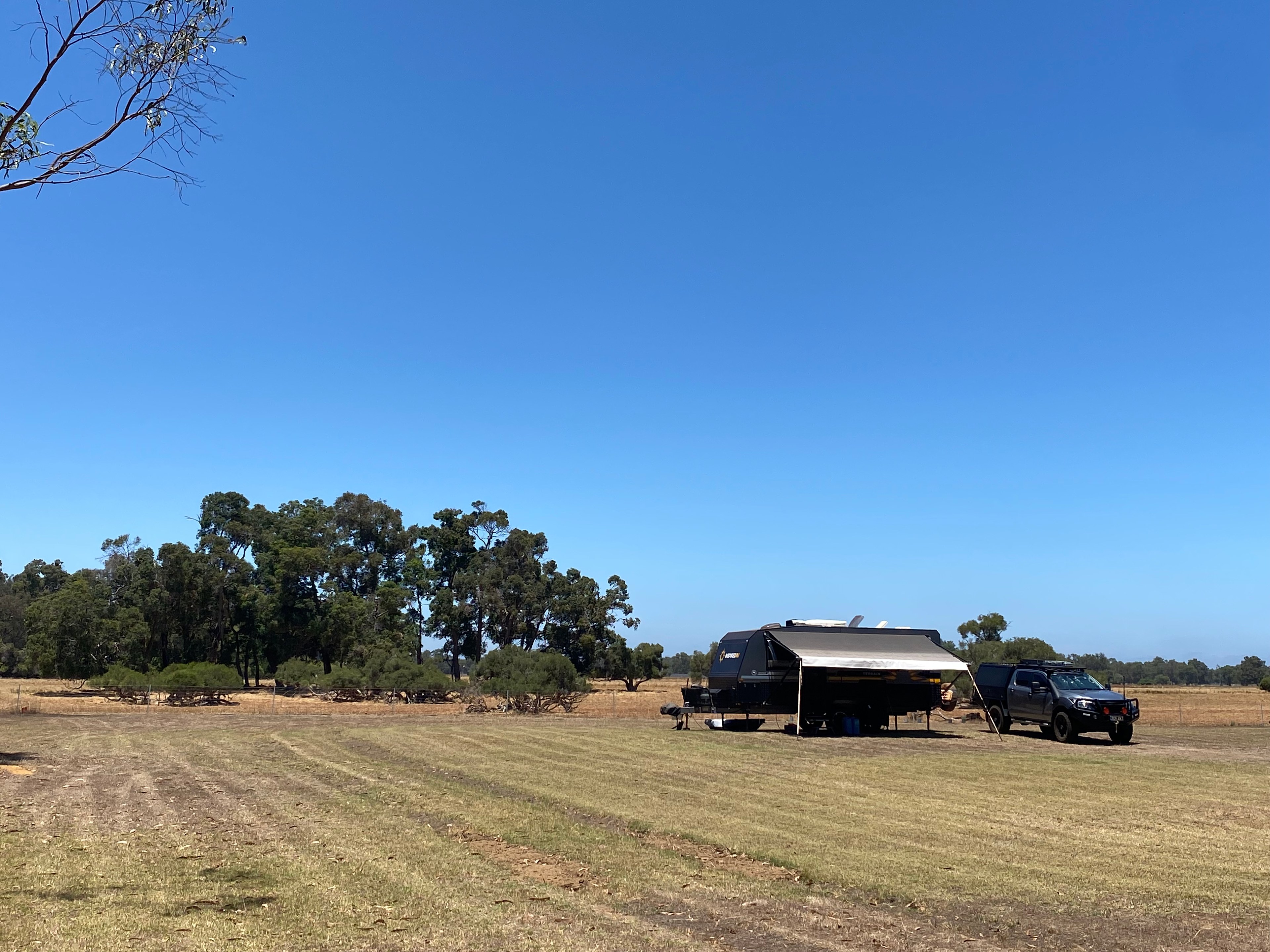 Plenty of space to pull in, turn around, and set up camp at our Spacious Pasture. 