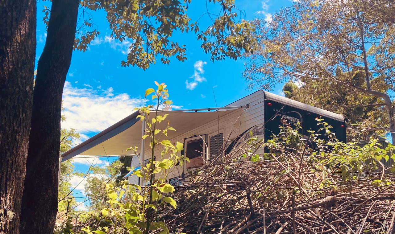 Secluded with all the mod-cons on solar power and rainwater.