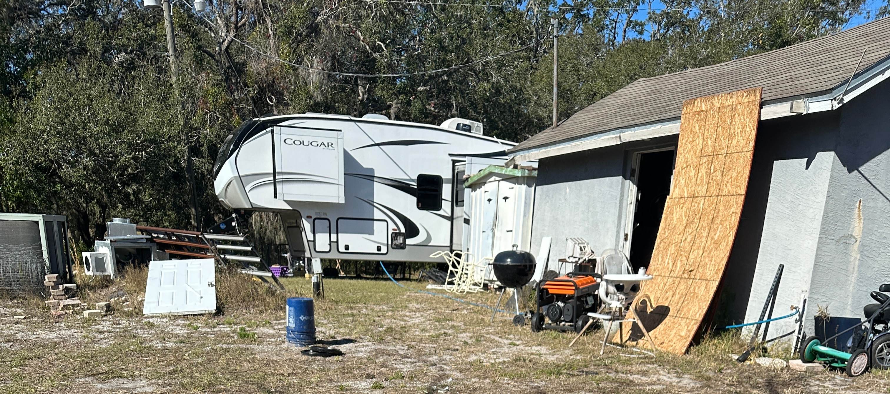 Parked Behind Shed