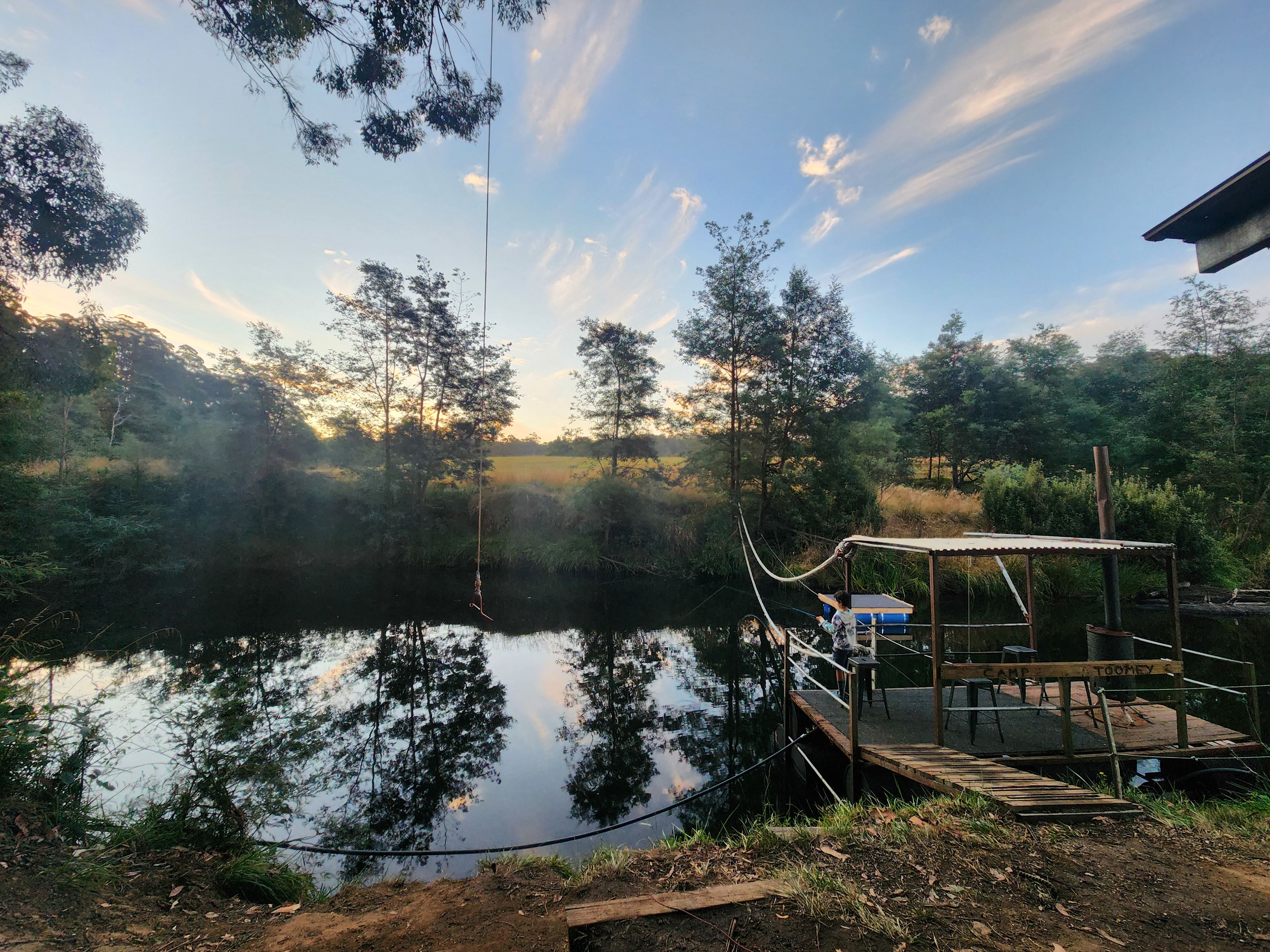 Swimming hole/pontoon area