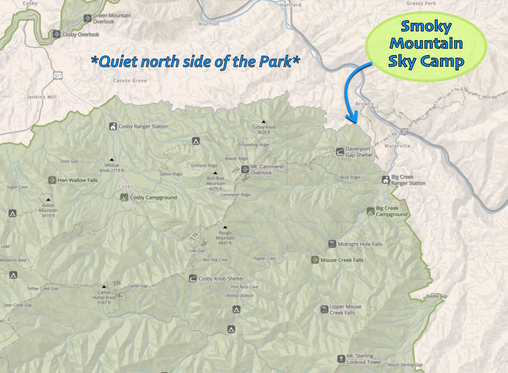 Smoky Mountain Sky Camp - Cosby