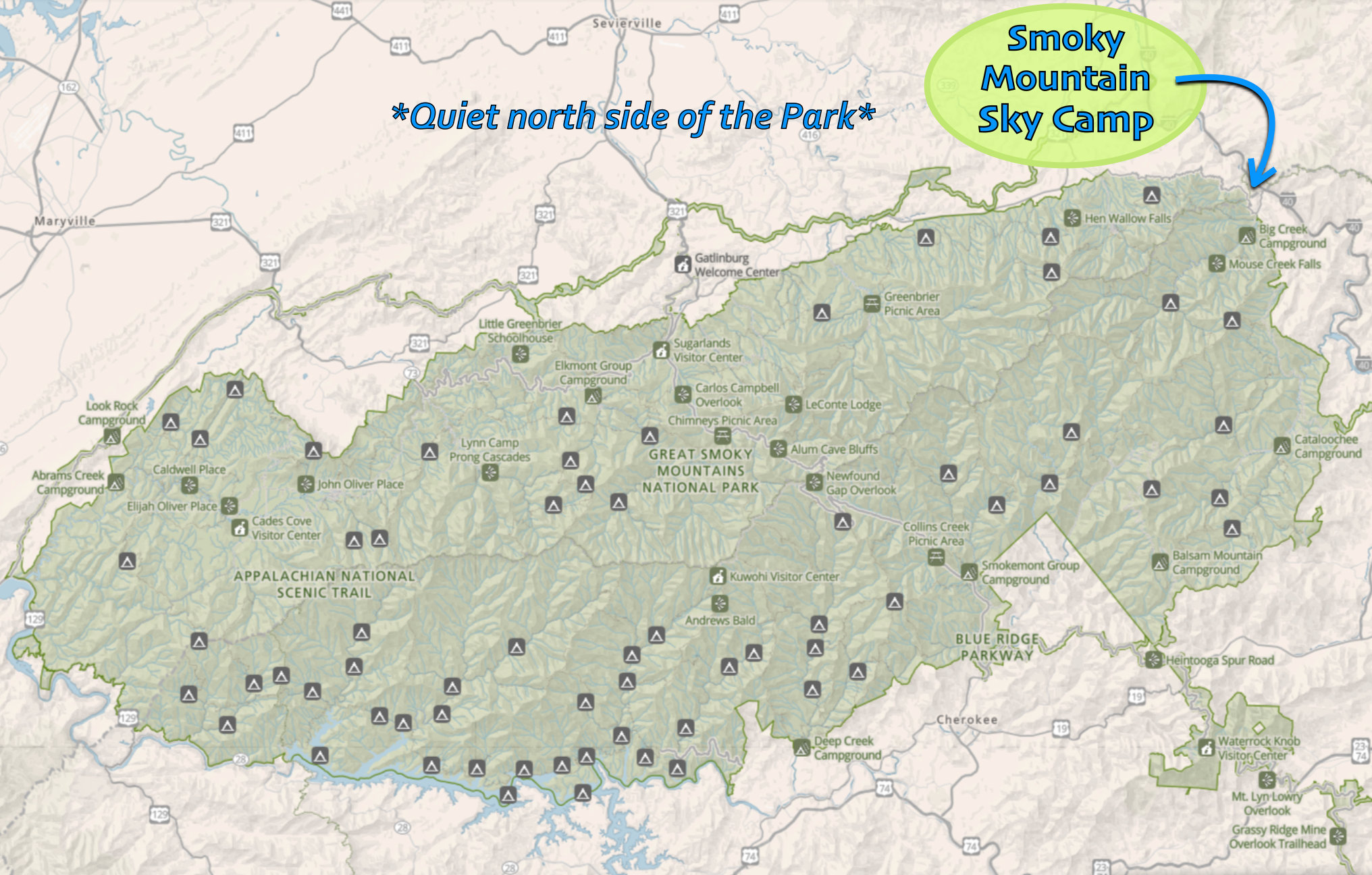 Smoky Mountain Sky Camp - Cosby