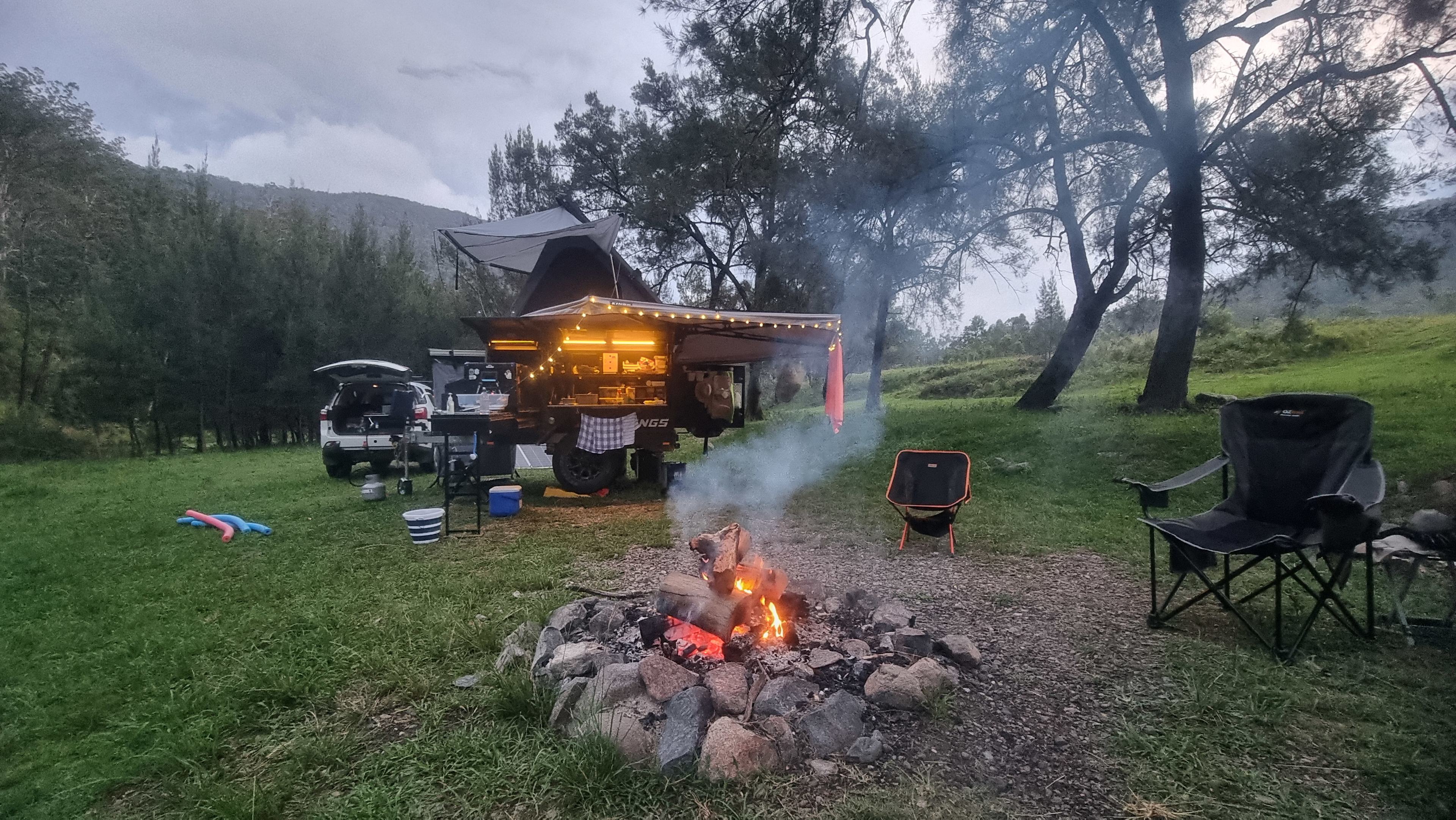 Evening by the campfire