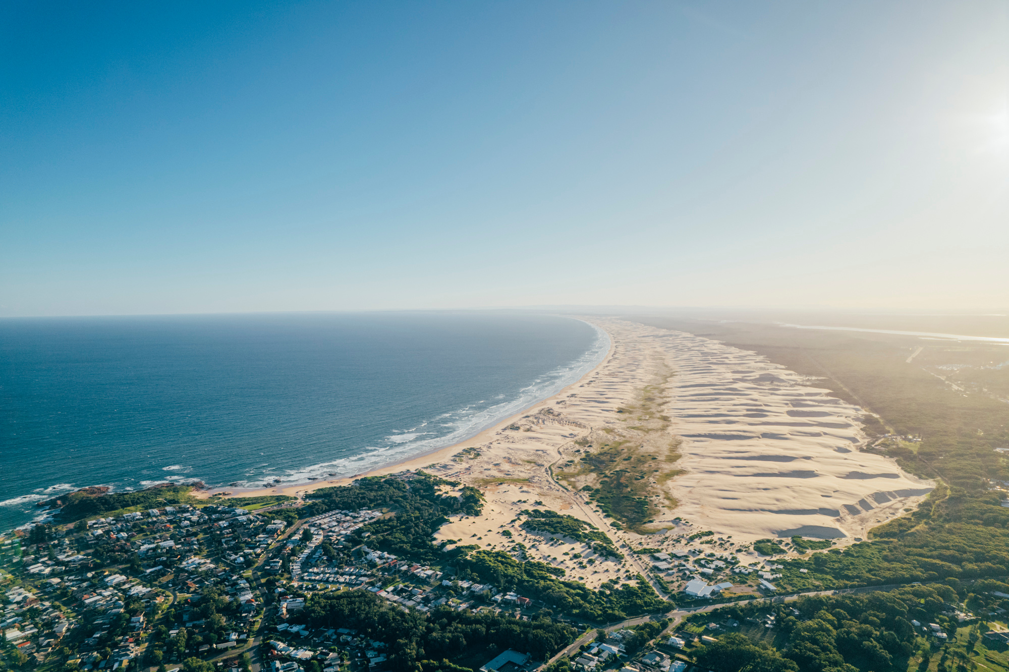 Anna Bay san dunes from above