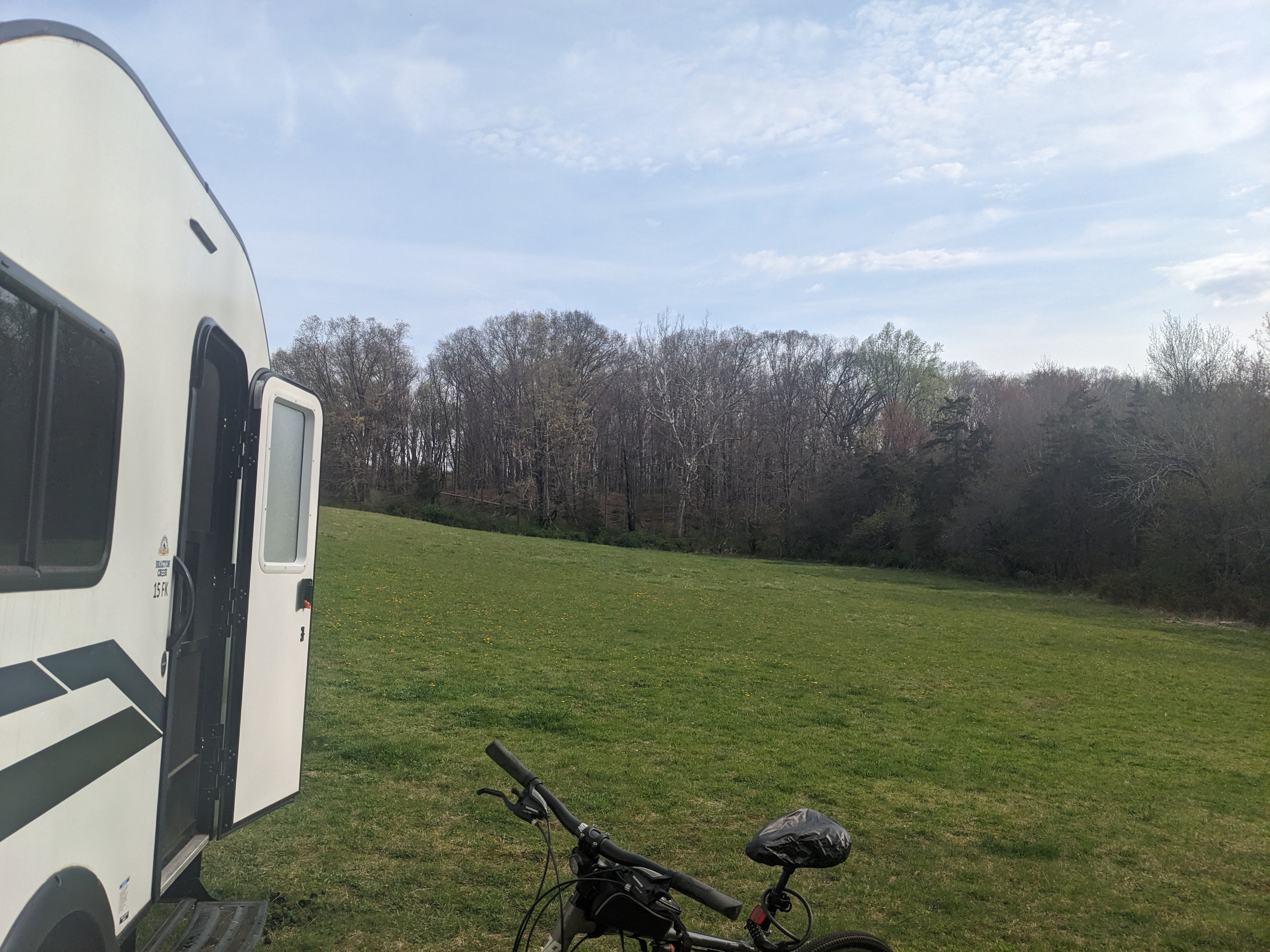 Looking down the pasture