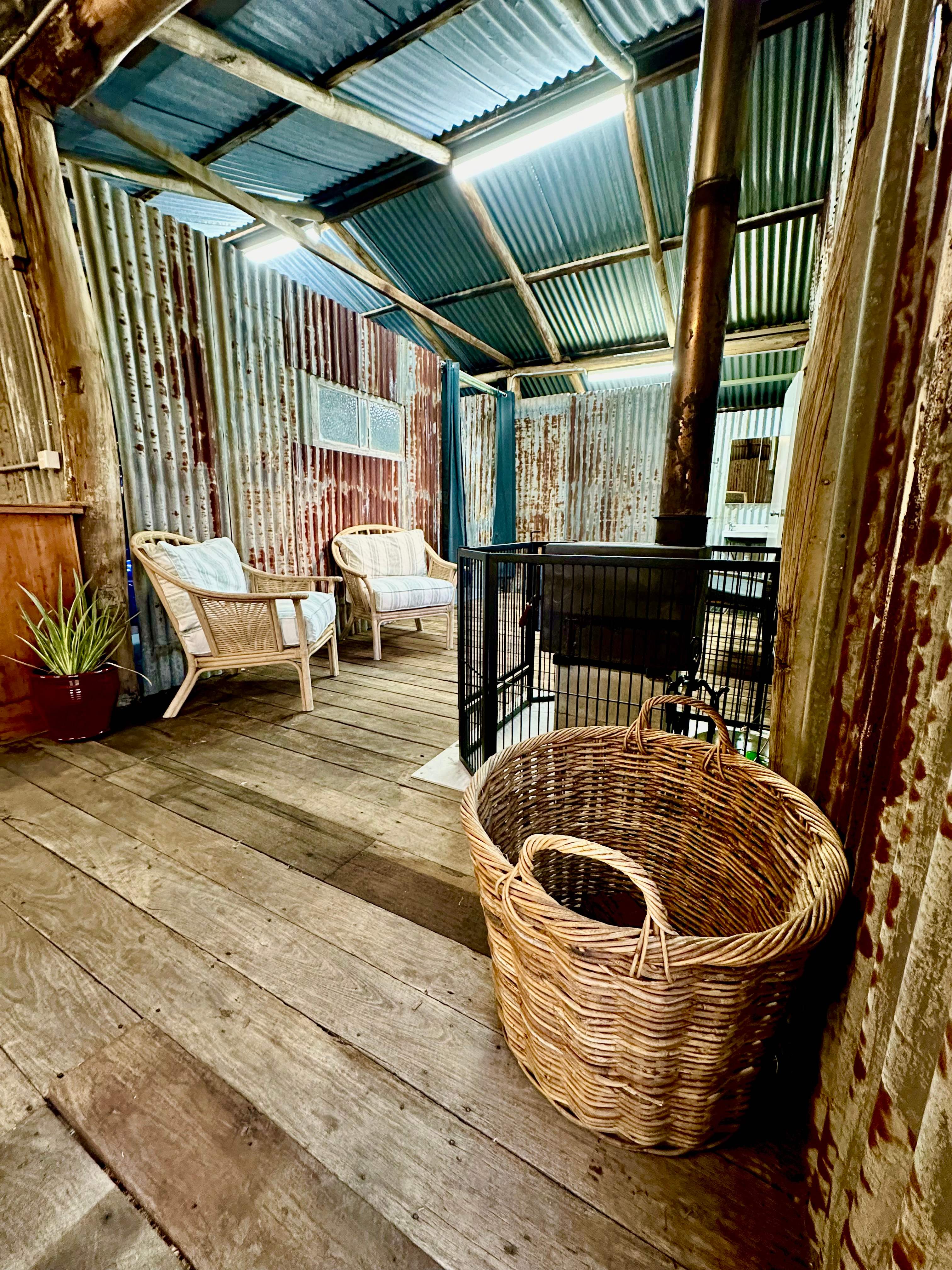 Relax inside in front of the cozy fireplace!