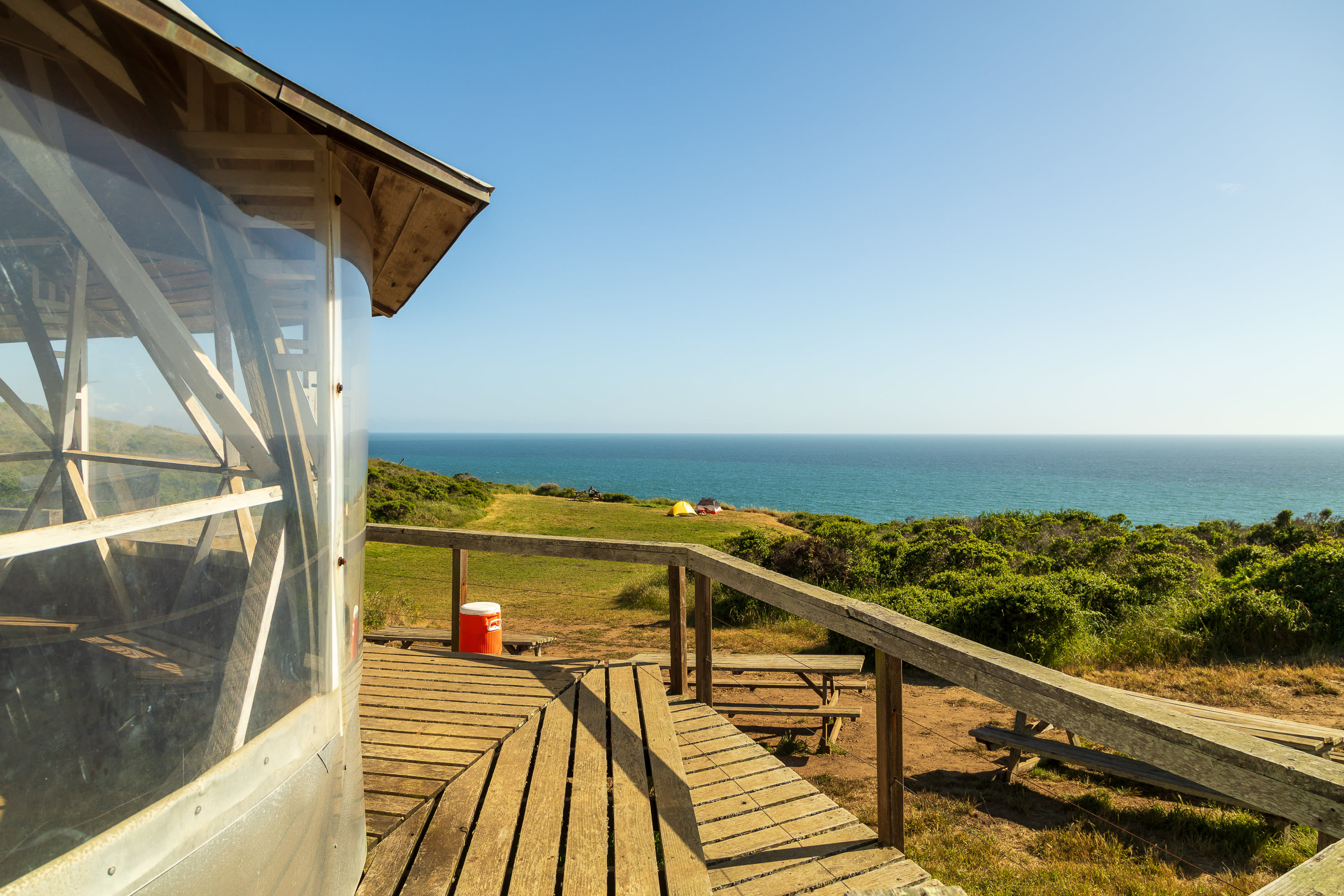 View from the dome overlooking the meadow site