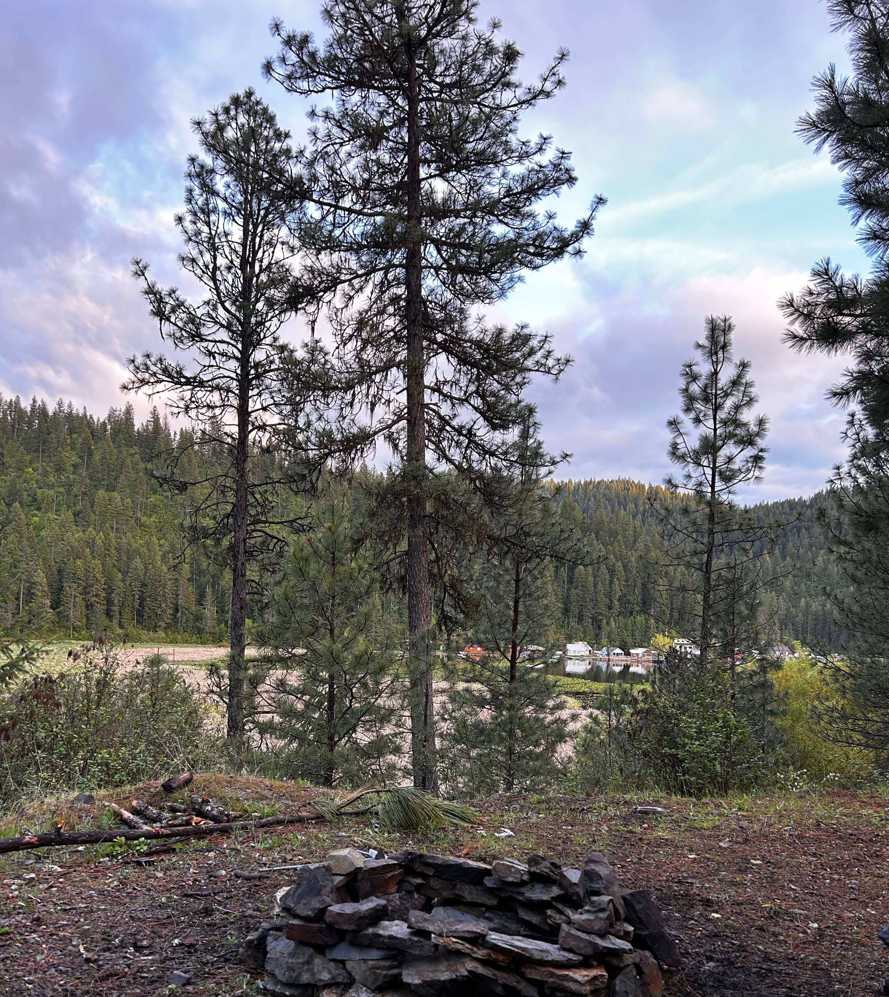 Lakefront mountain view