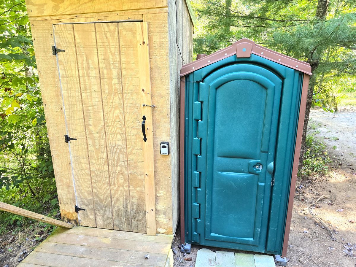 Private port-a-toilet off deck