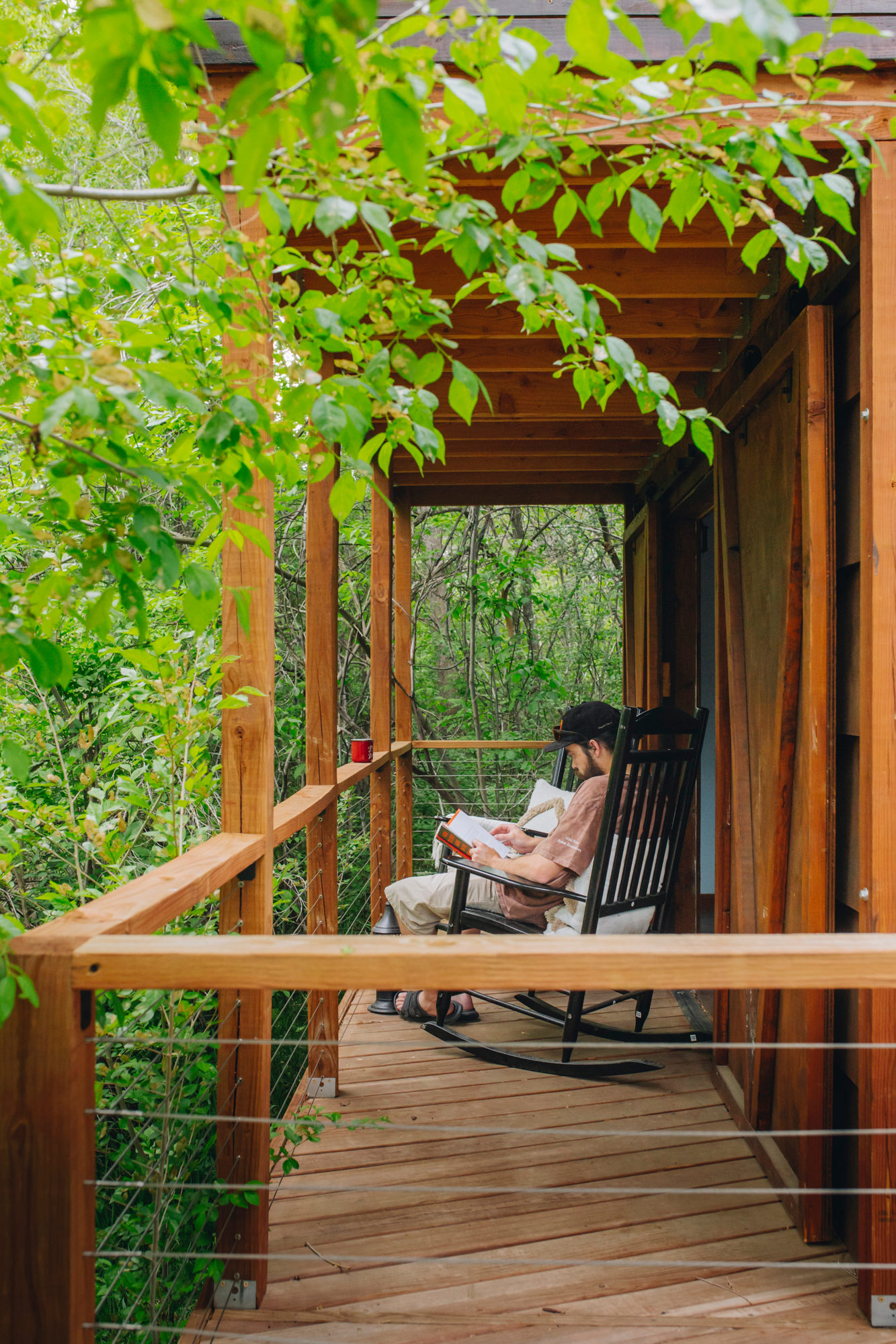 Cozy spot on the patio - two rocking chairs!