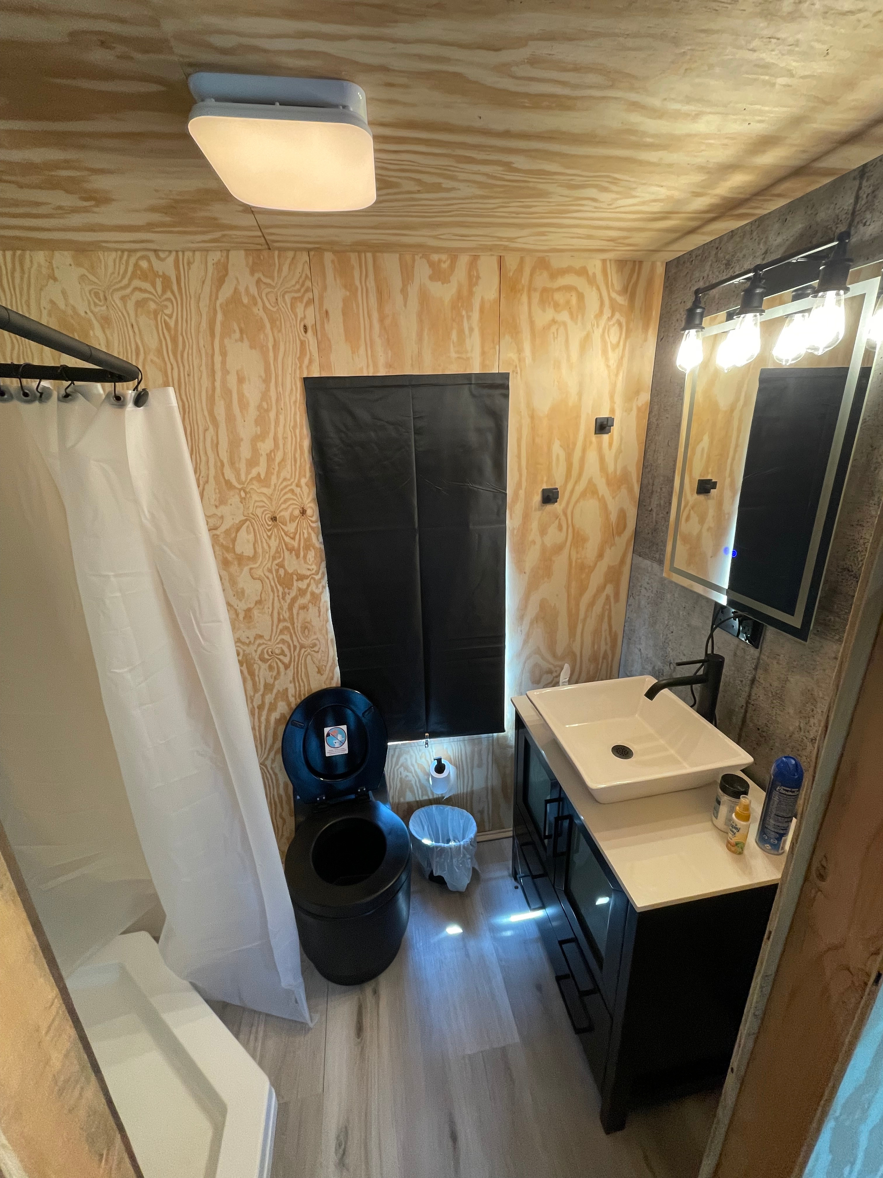 Tiny off grid A frame in the woods