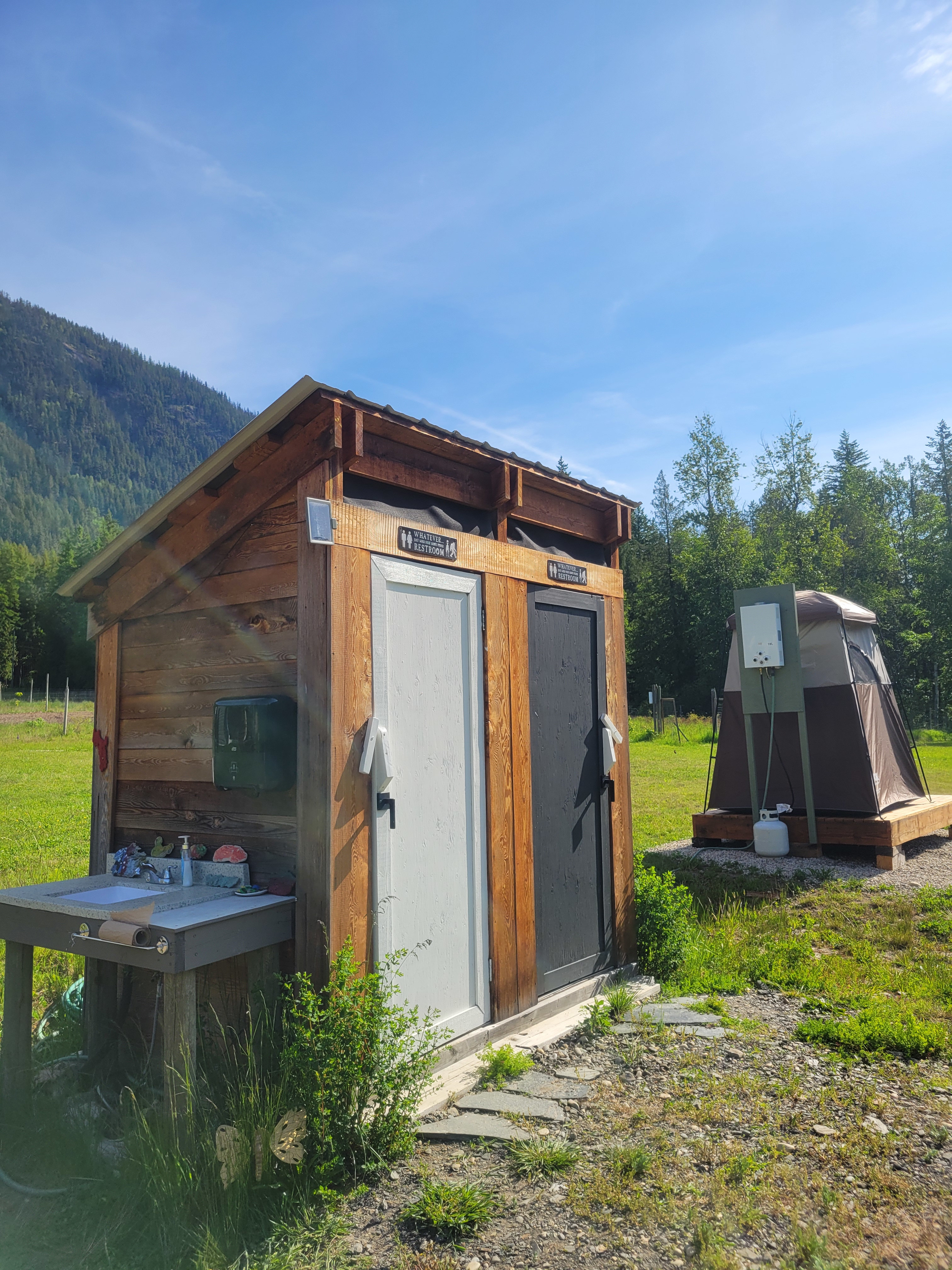 Kootenay born camping by Arrow lake
