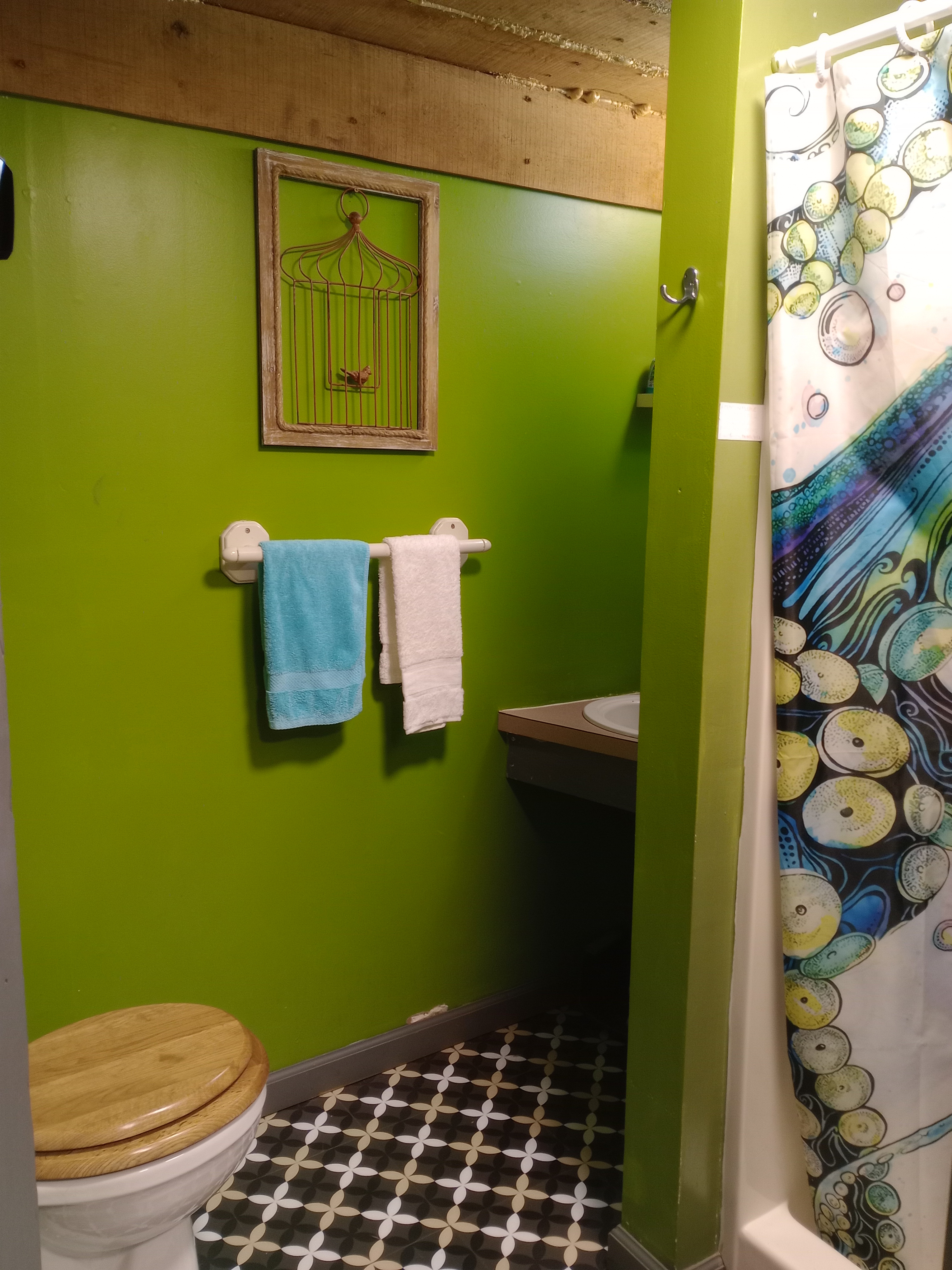 The hall bathroom has a locking door handle. Towels are supplied based on number of people. If you need extra towels per person, you may want to bring your own.