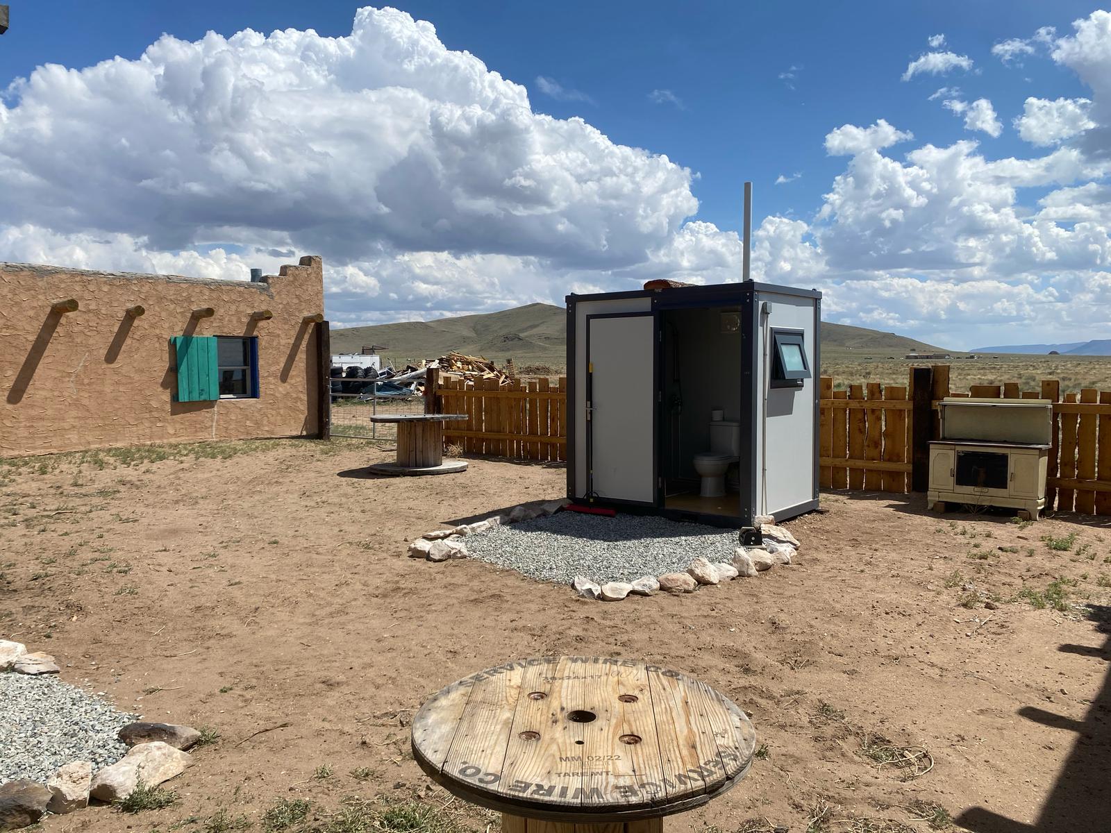 Shared dog run and bathhouse