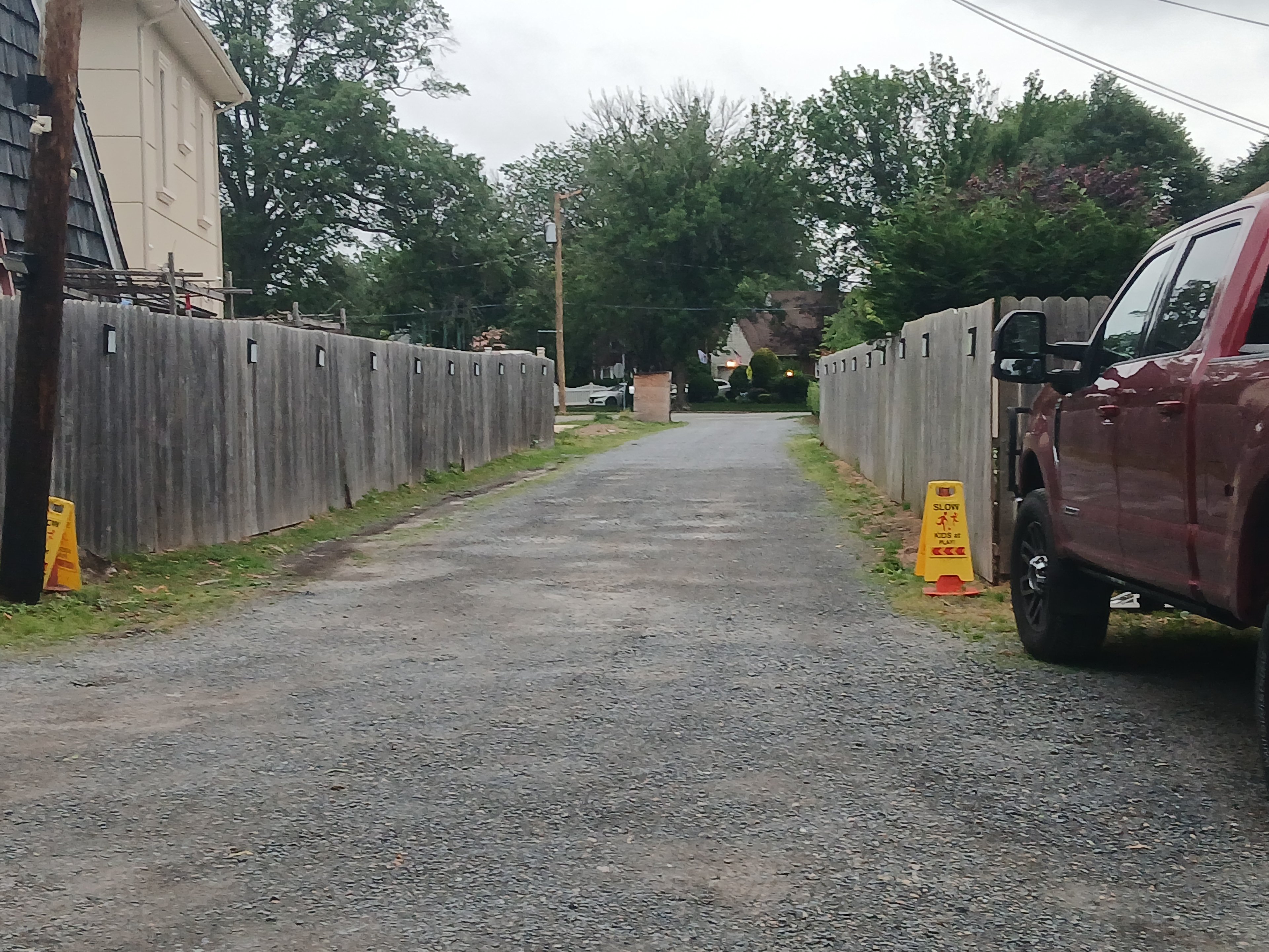 Stopped traffic on a blind curve to back down his 200 foot drive way