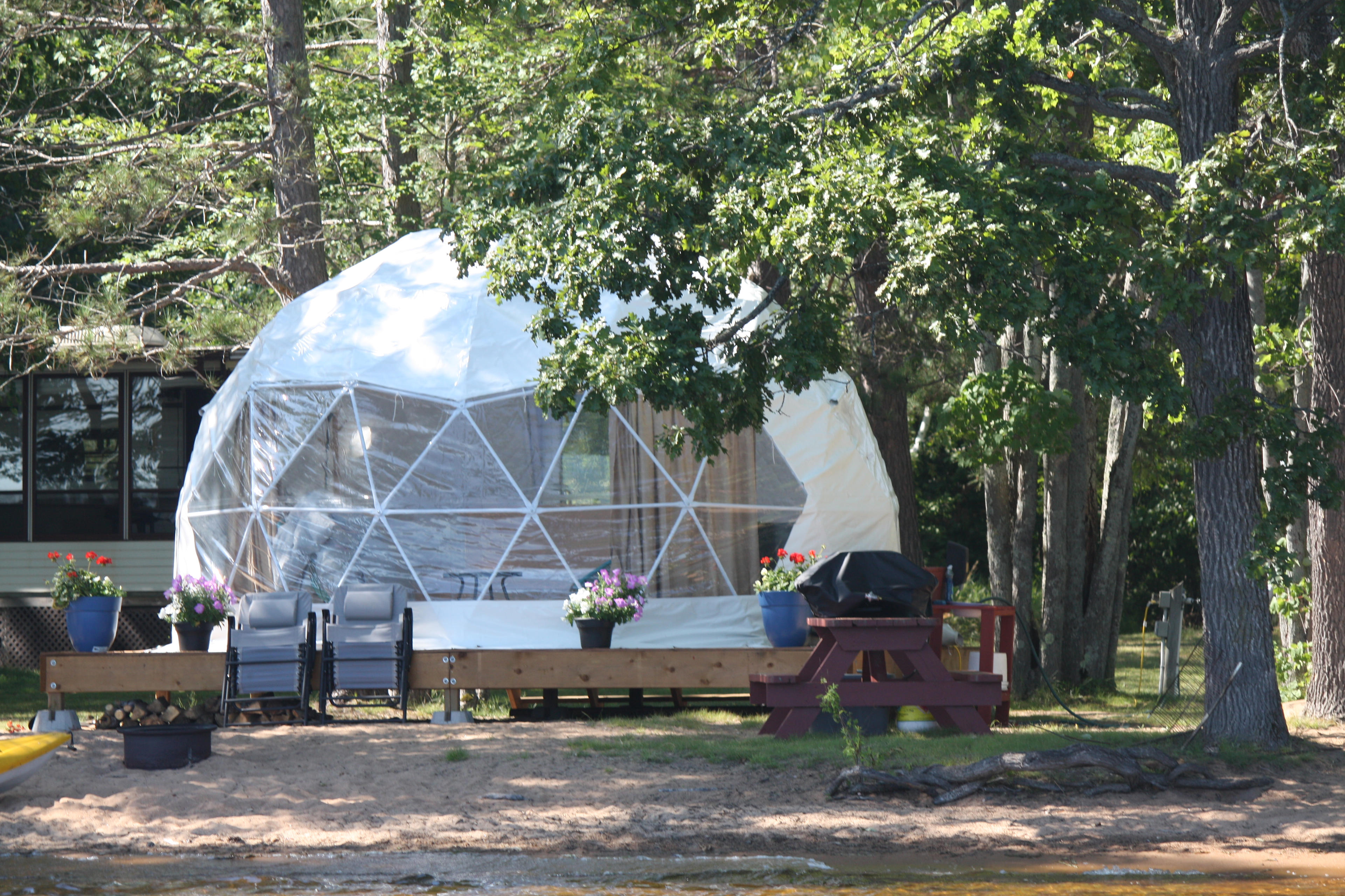 Stargazing Dome On A Sand Beach