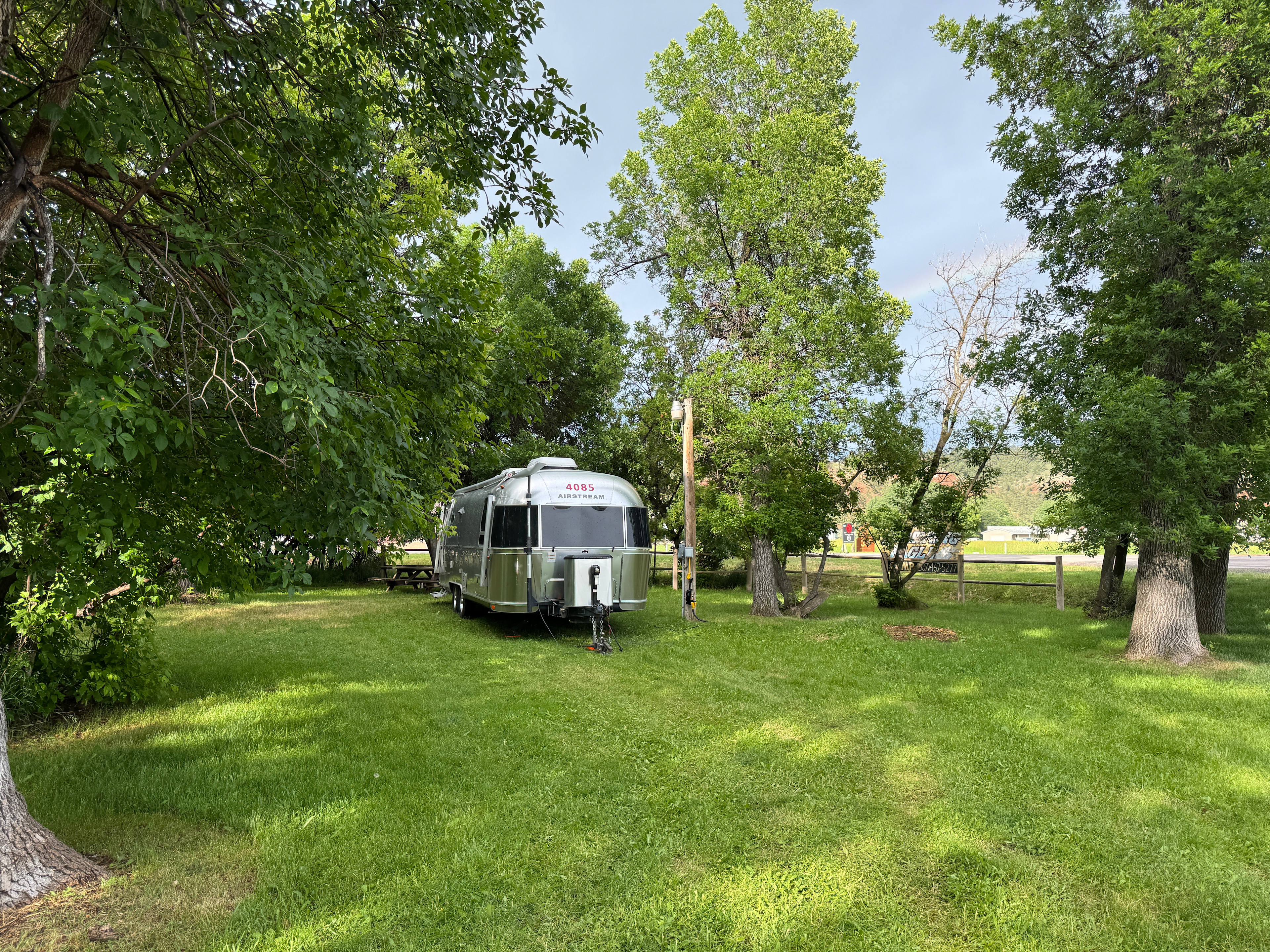 RV site in lower wooded campground
