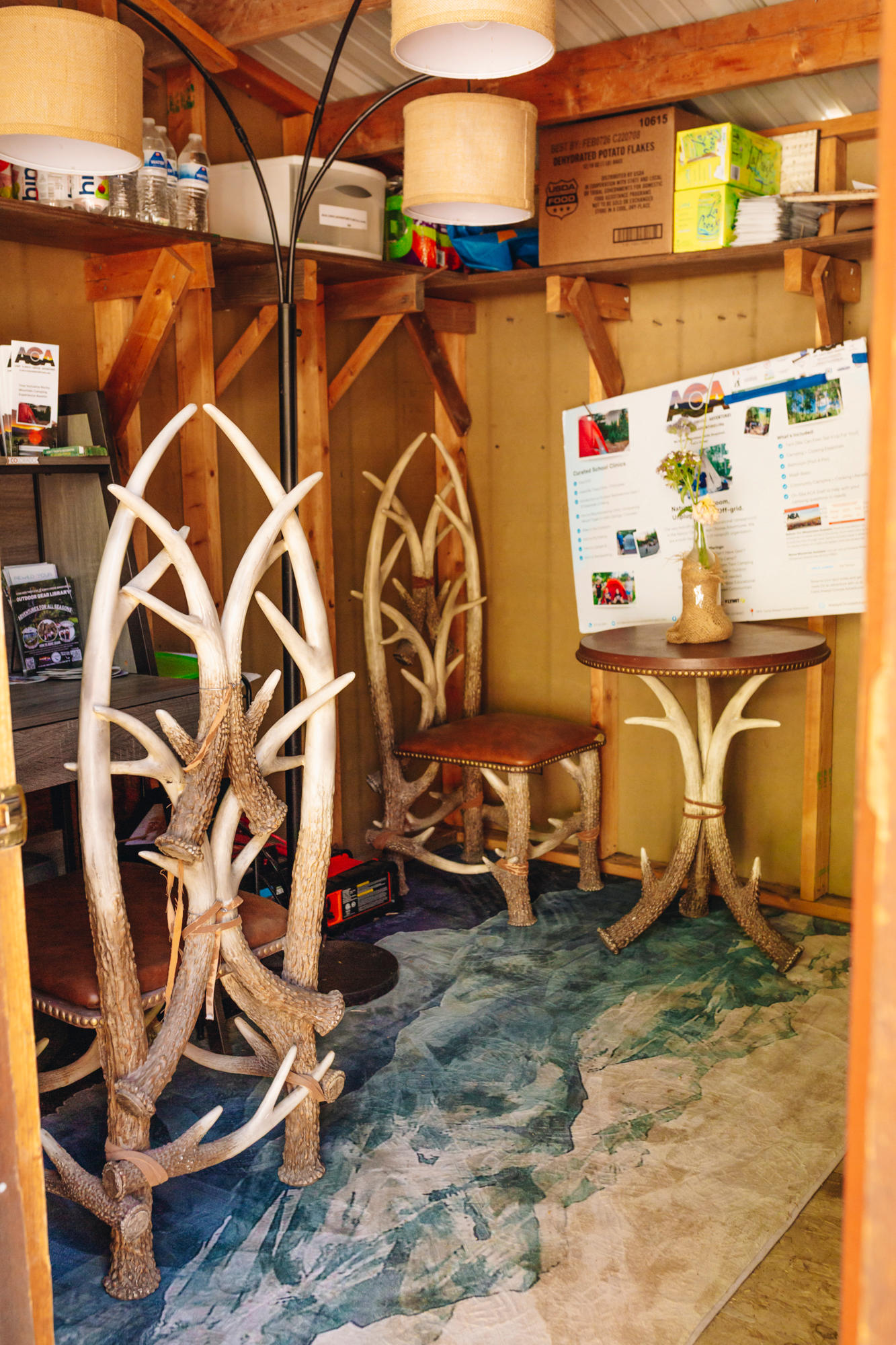 Inside the work from home shed