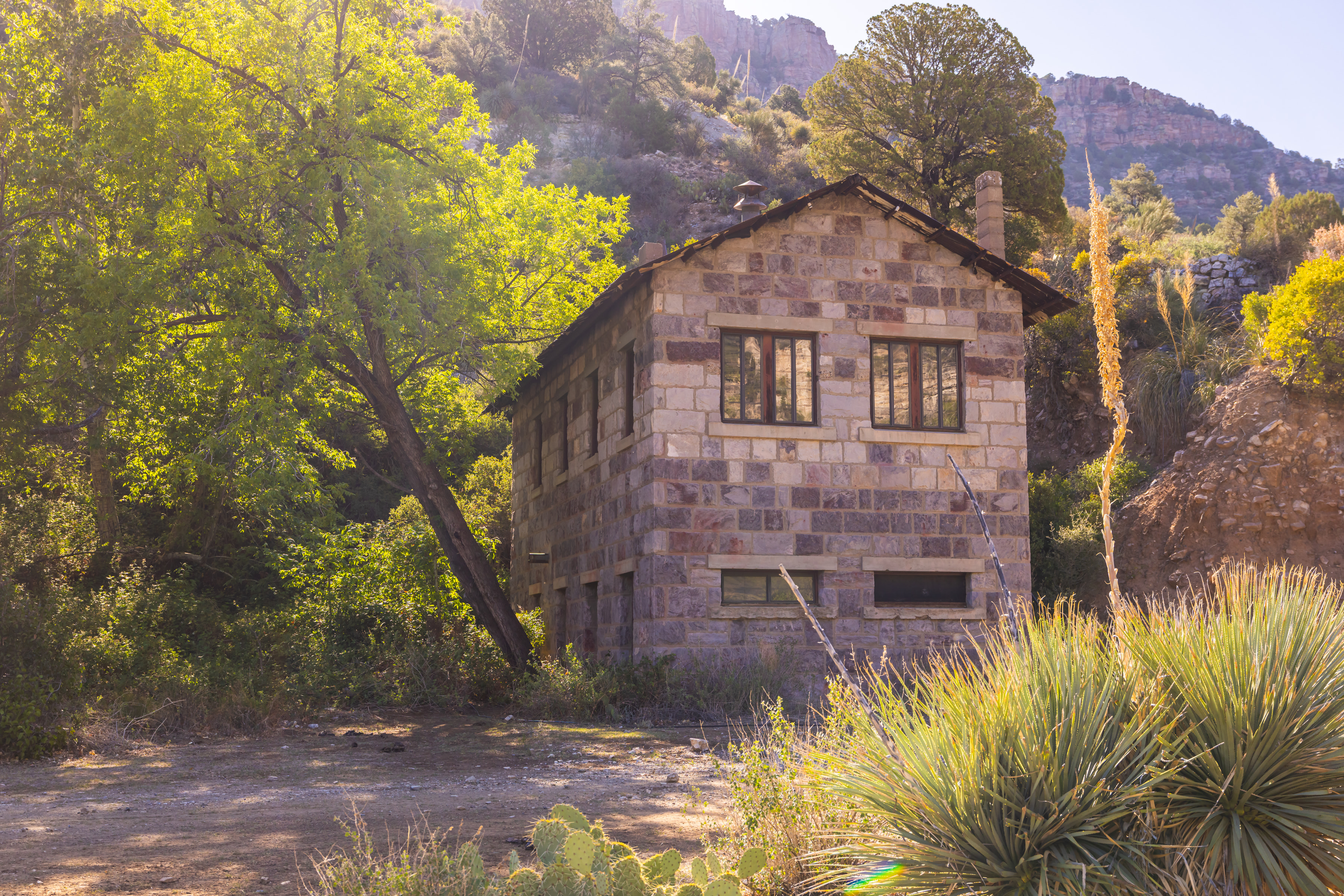 Old building remaining from the mining town. It was a Jail, Post Office and business office