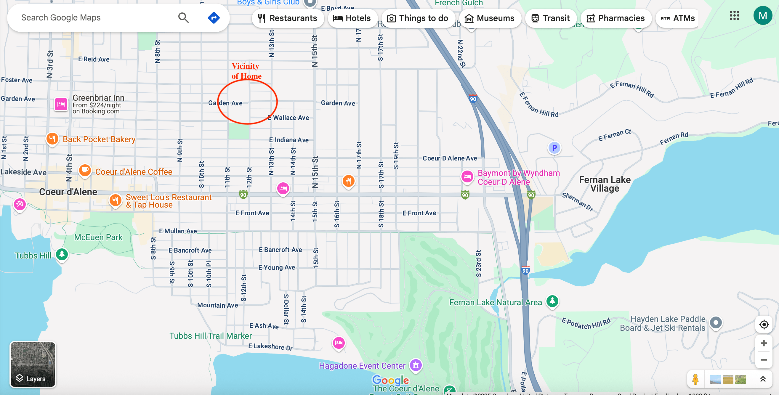 CDA Parking Near Downtown + I-90