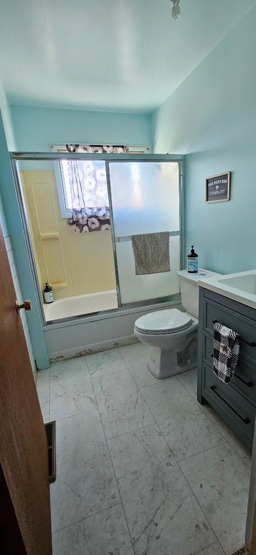 Half bath: shower and sink. 
