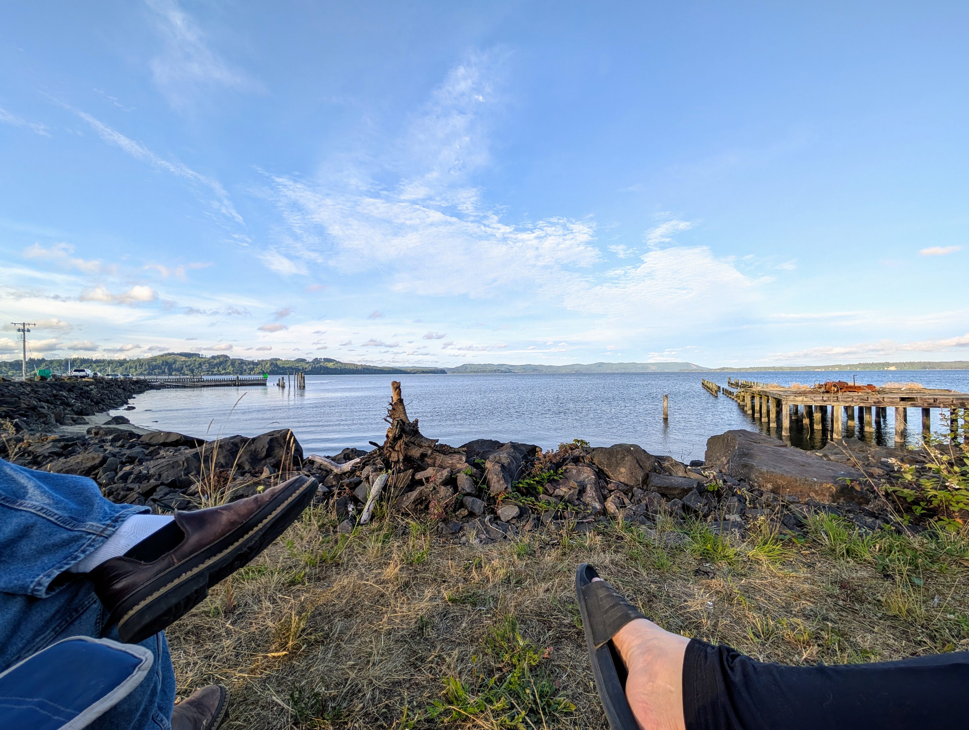 View of the water from the site