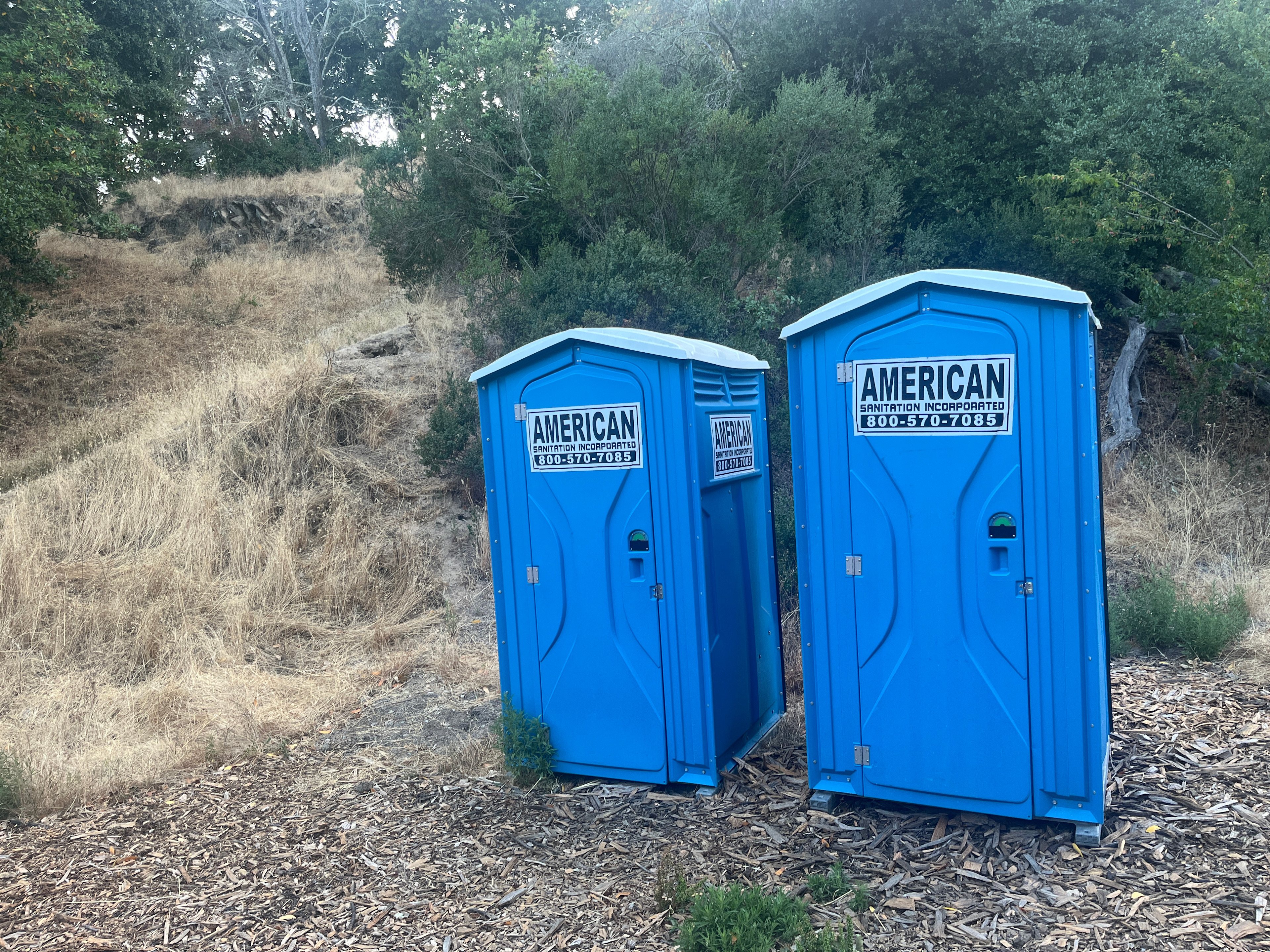 Porta-potties are clean and regularly serviced