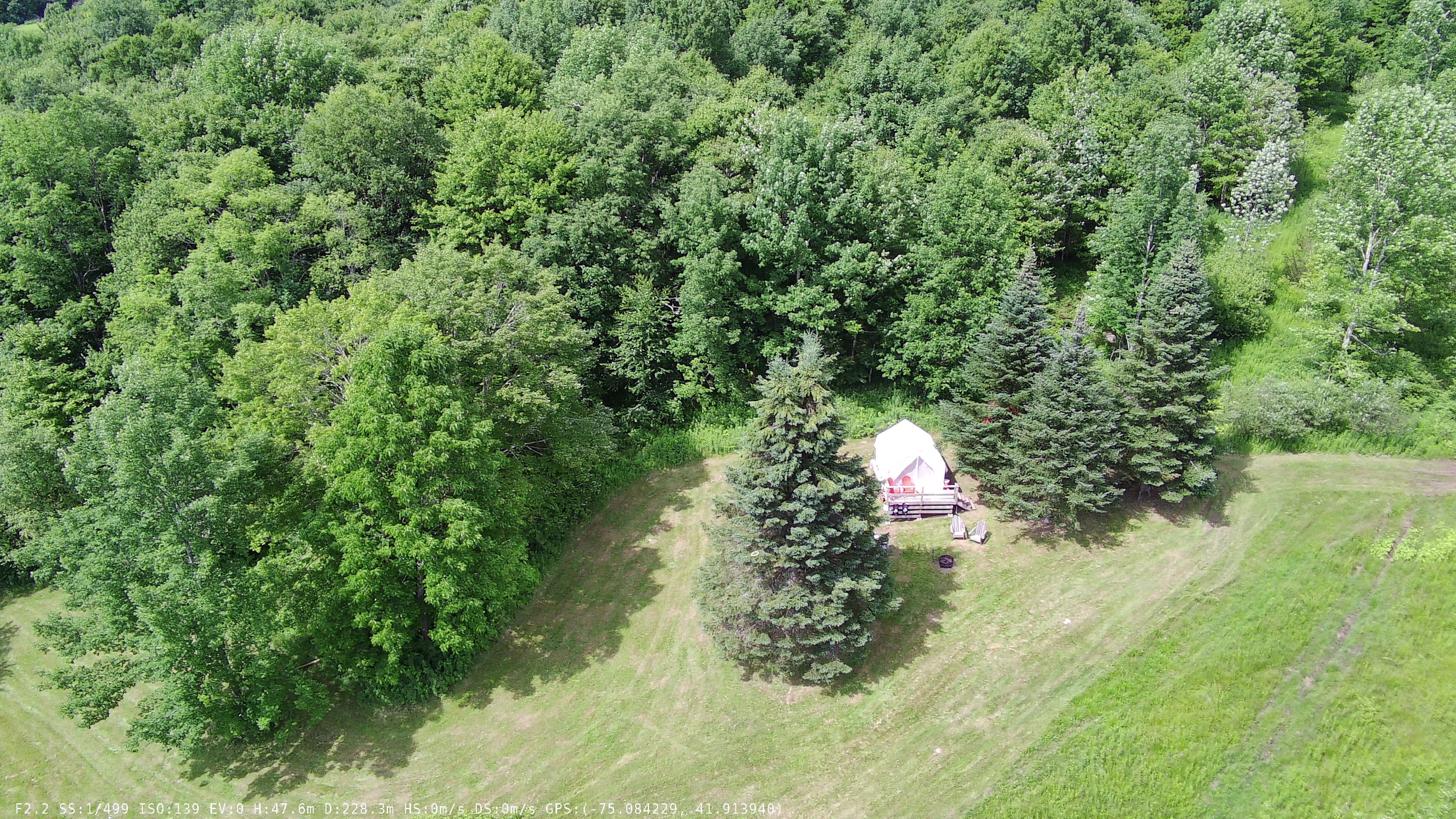 Drone view of your campsite. Plenty of privacy.