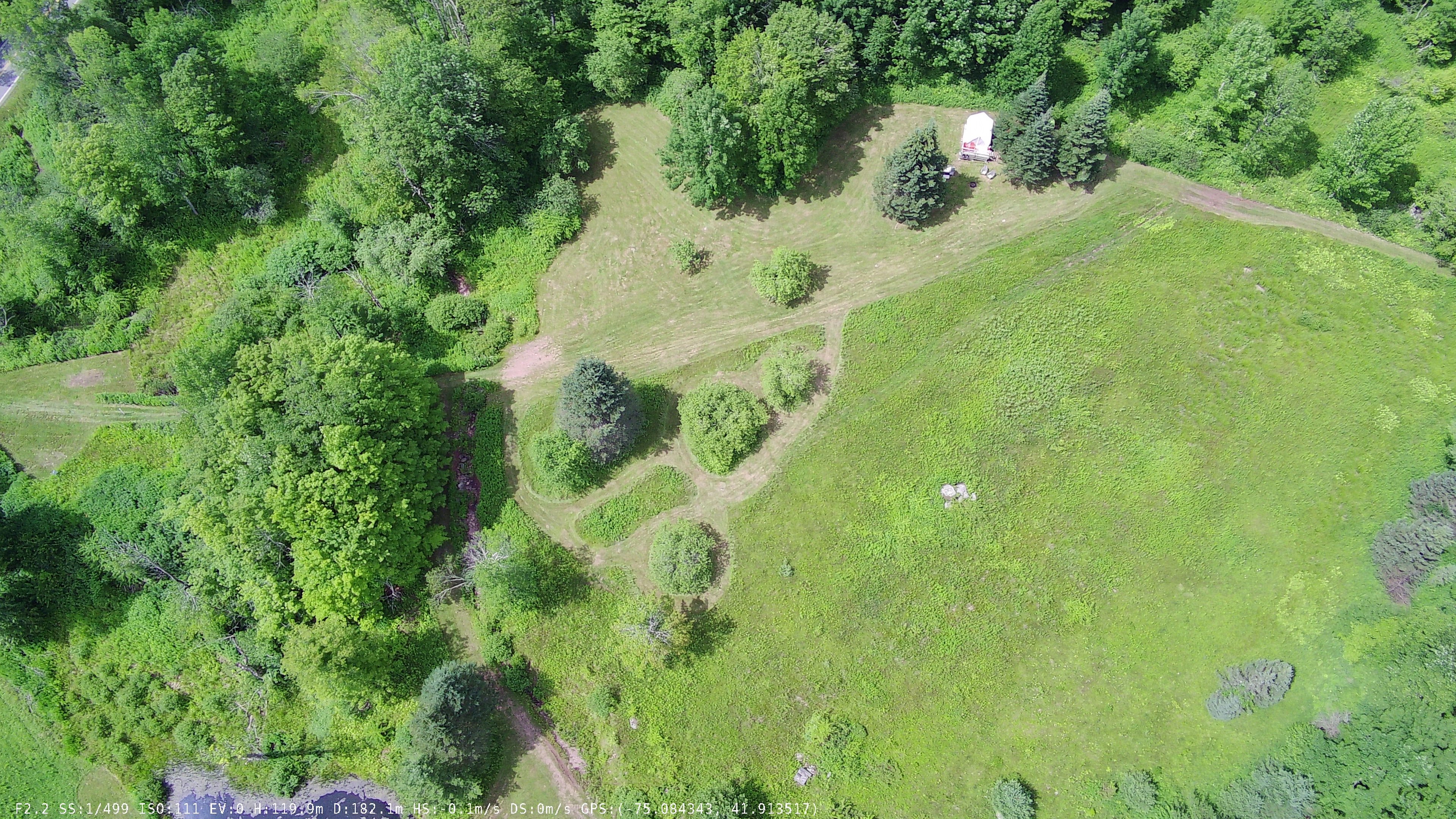 Another drone view of your campsite.