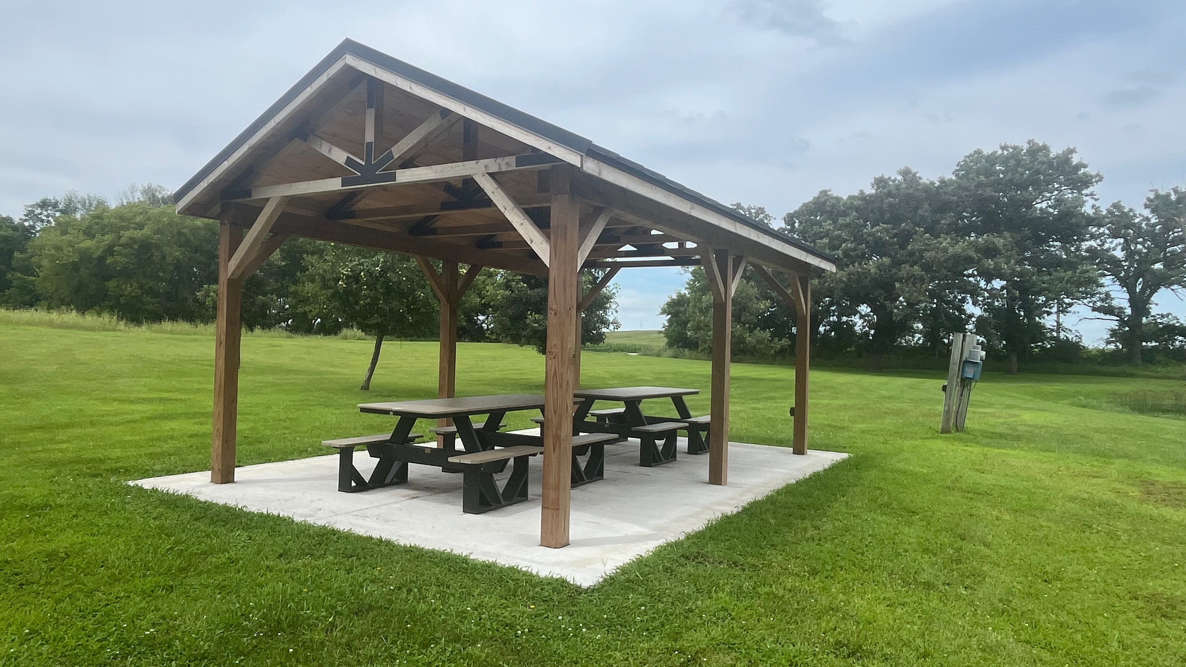 Pavillion with electric and picnic seating