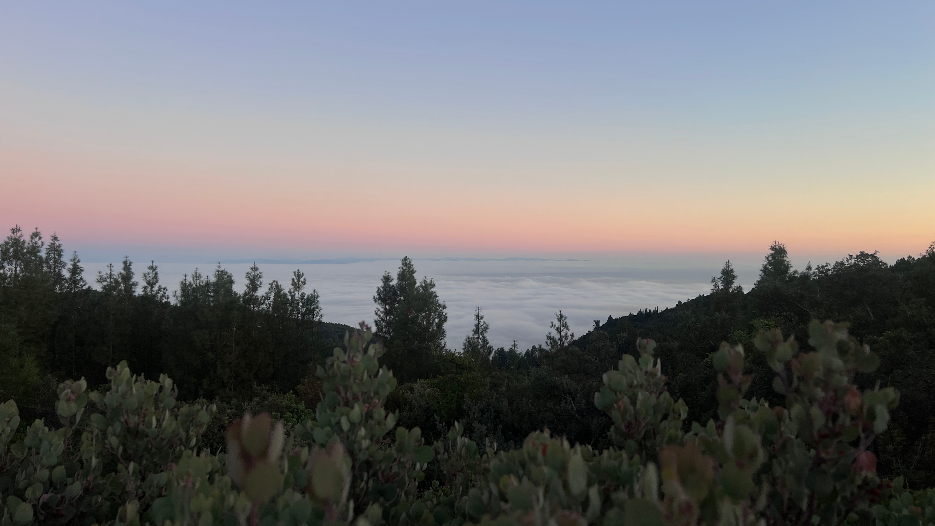 Fog over Monterey bay and Watsonville