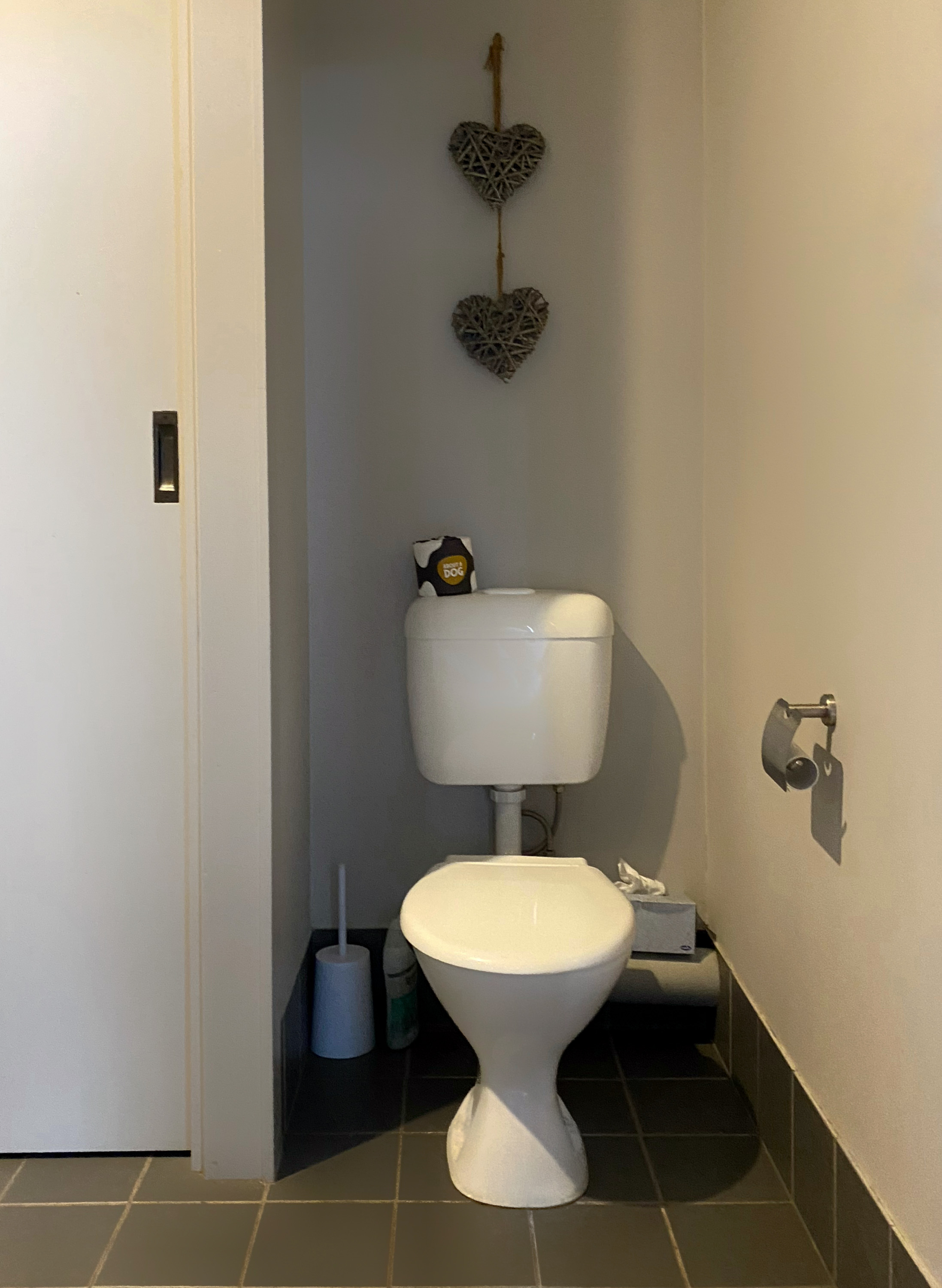 Clean toilets for your use in the barn / cellar door