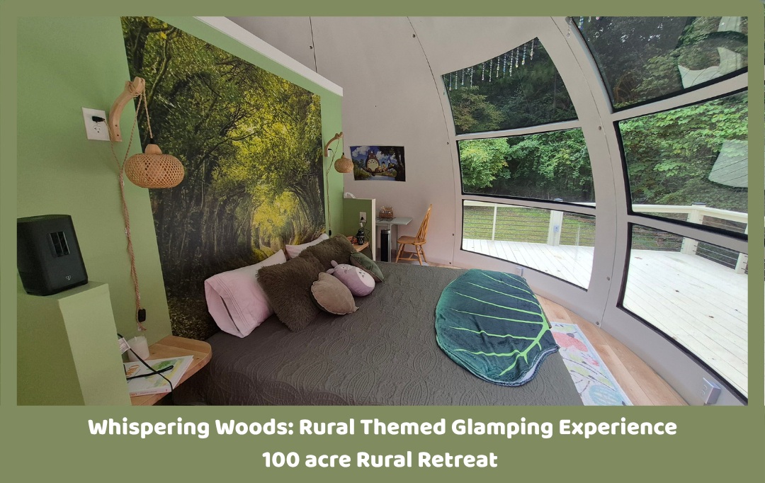 King sized bed with beautiful view from floor to ceiling windows