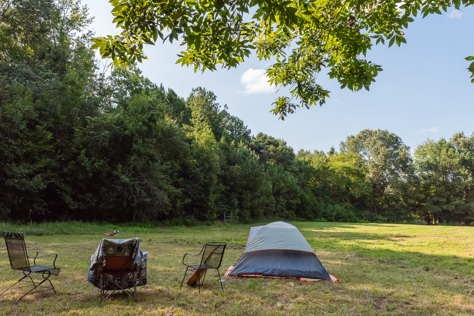 Our campsite at sunset