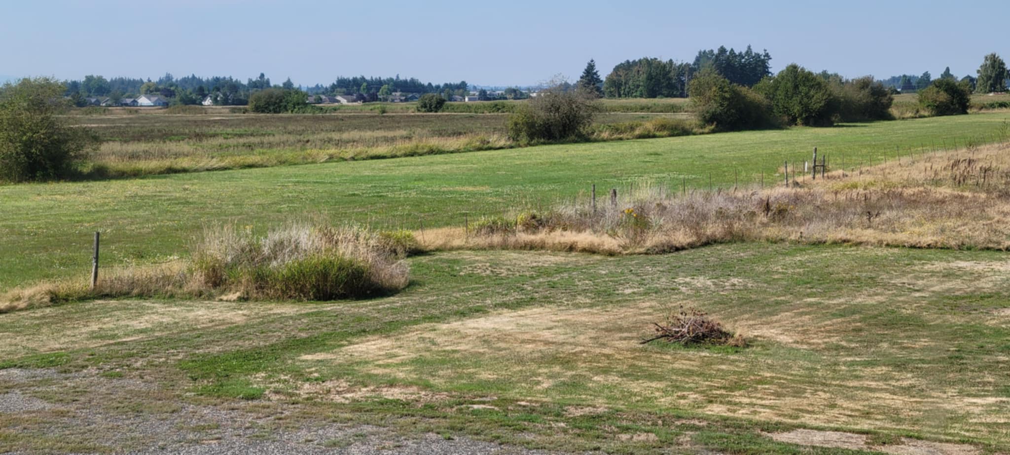 Closer view of "cul-de-sac to pull or back into or to use as your private picnic area. Campfire area is in lower right of photo. As of 8/26/2025 there is a burn ban on recreational fires, though. 