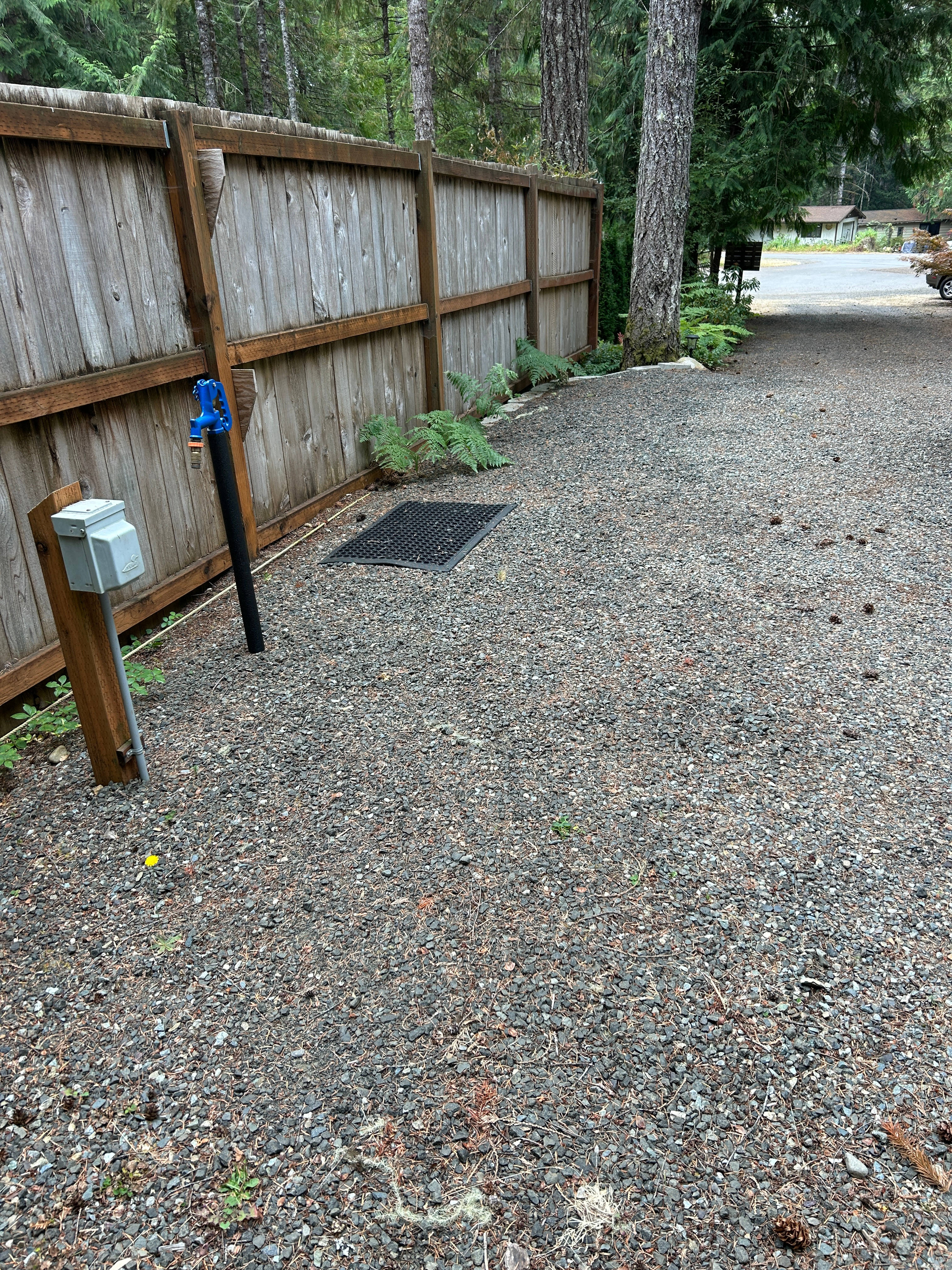 Water and electric hook up, space for up to a 25ft trailer