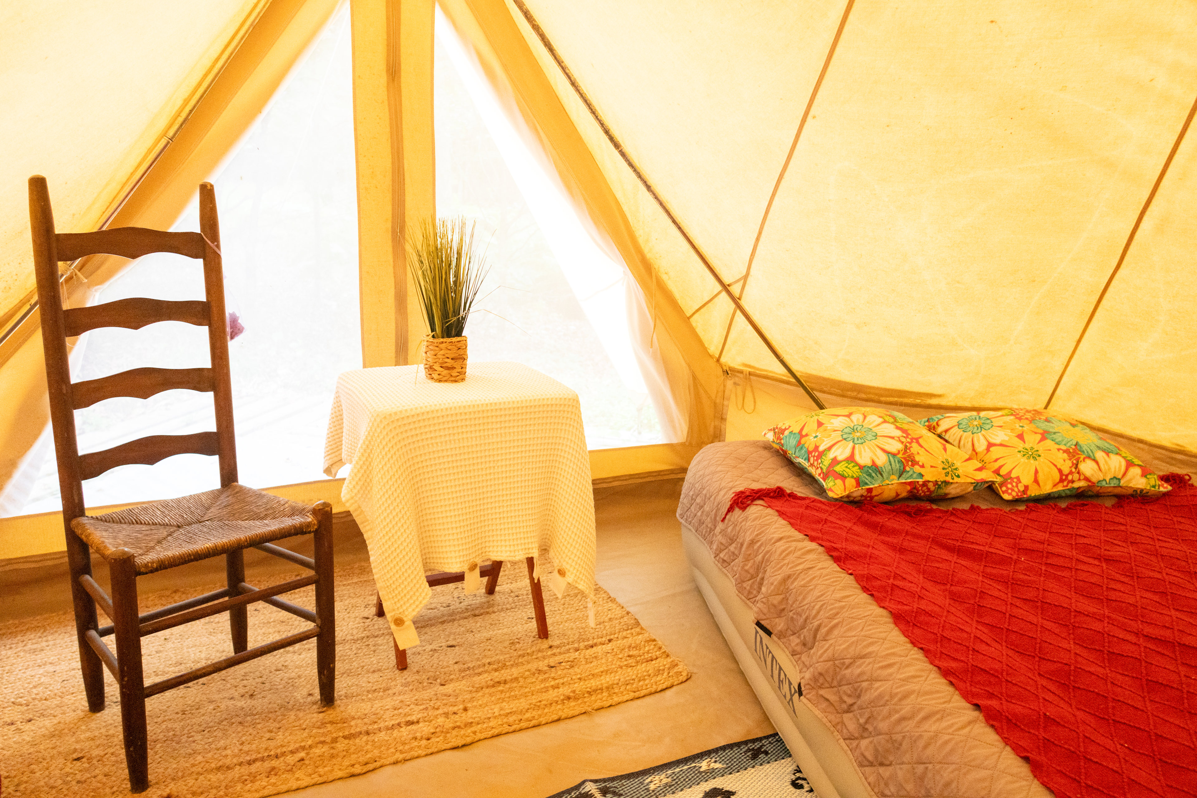 Inside the Atabeyra tent