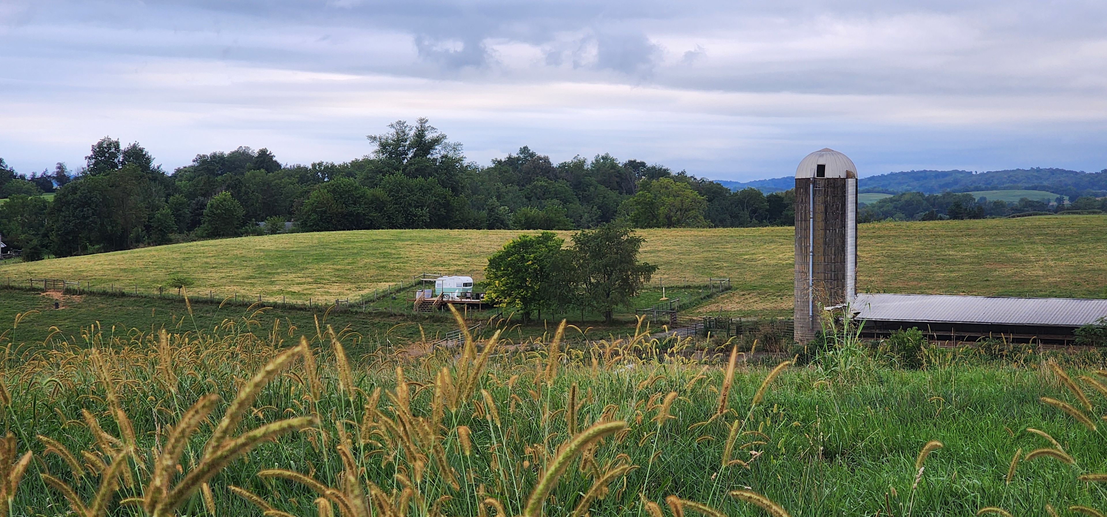View of the camper from the hill