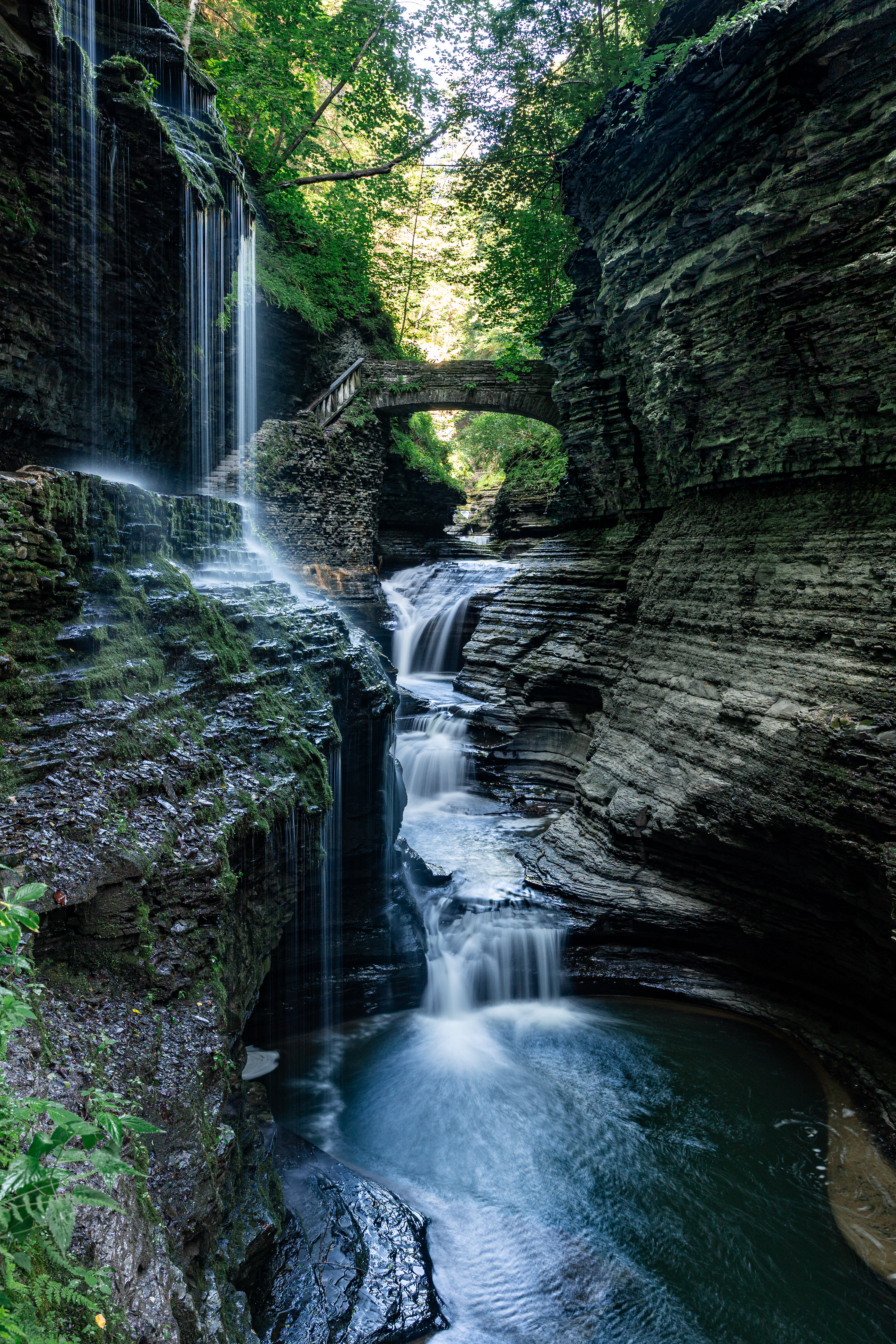 Rainbow Falls at Watkins Glen State Park, just 20 minutes away!