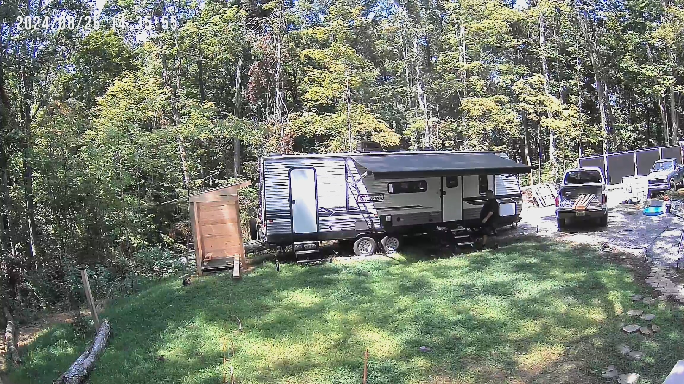 Site with a trailer in it