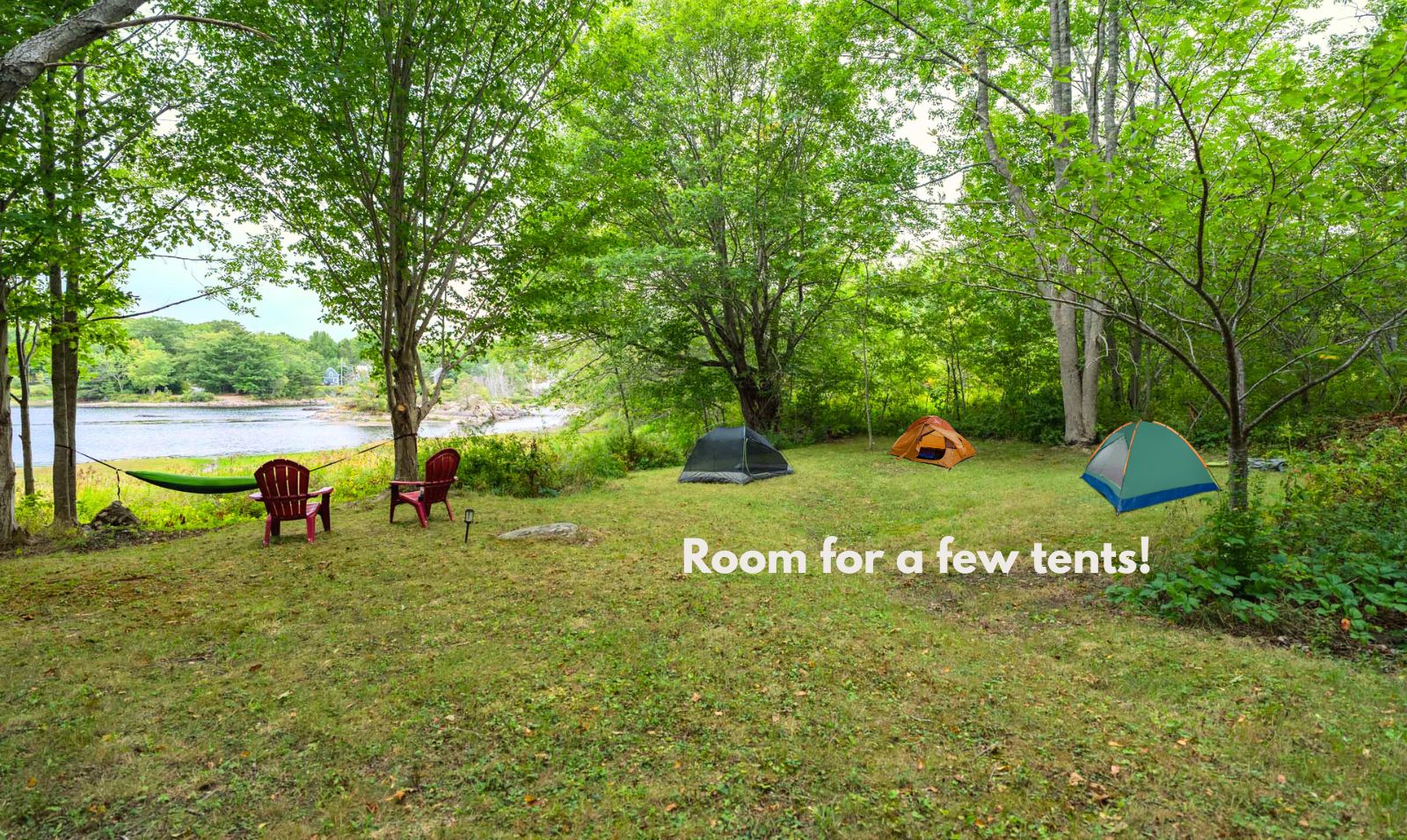 There is room for at least four tents in the area pictured. It's only one listing but there's lots of space. 